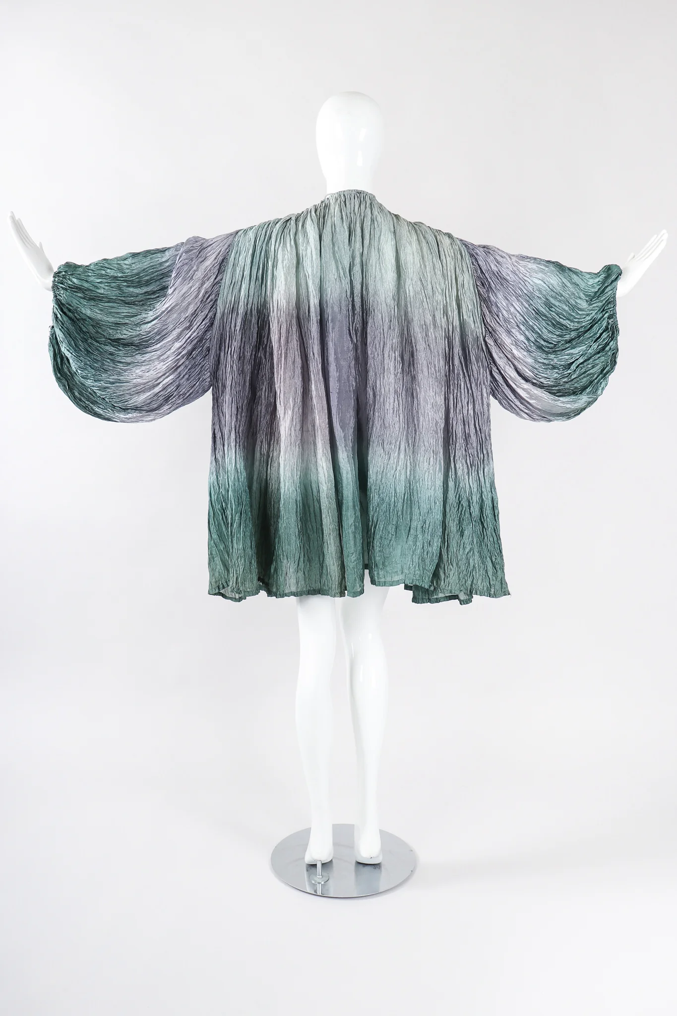 Ocean Mist Ombré Draped Crinkle Jacket - Image 6