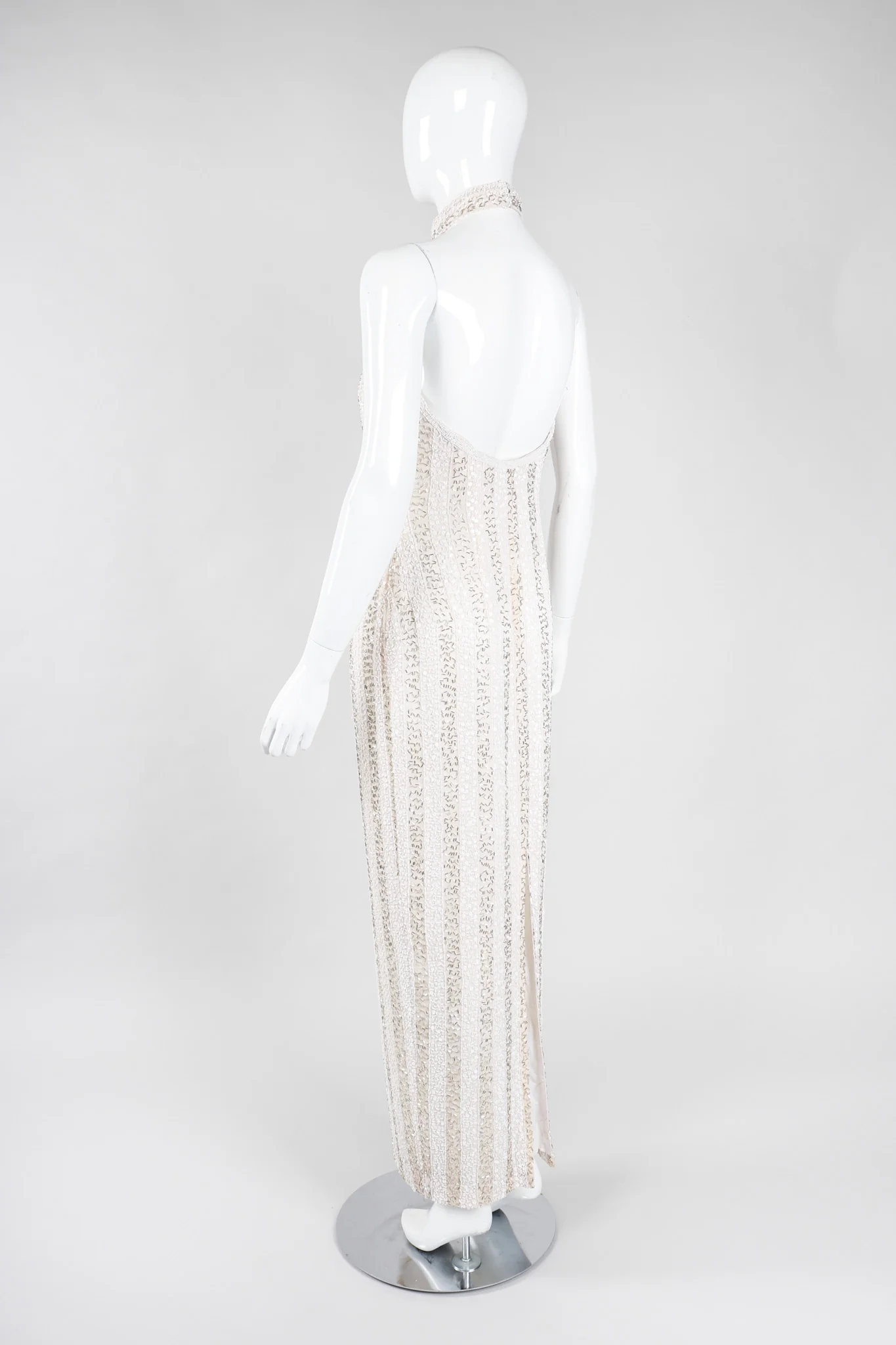 Old Hollywood Beaded Halter Gown - Image 5