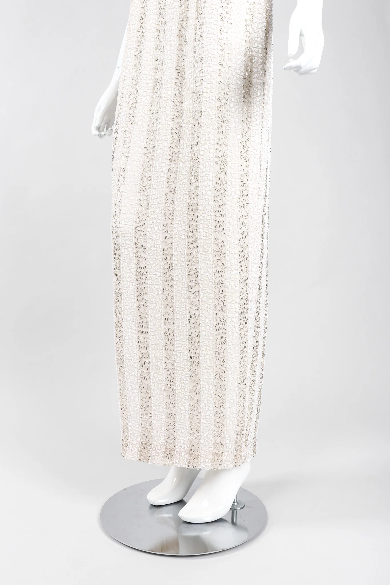 Old Hollywood Beaded Halter Gown - Image 9