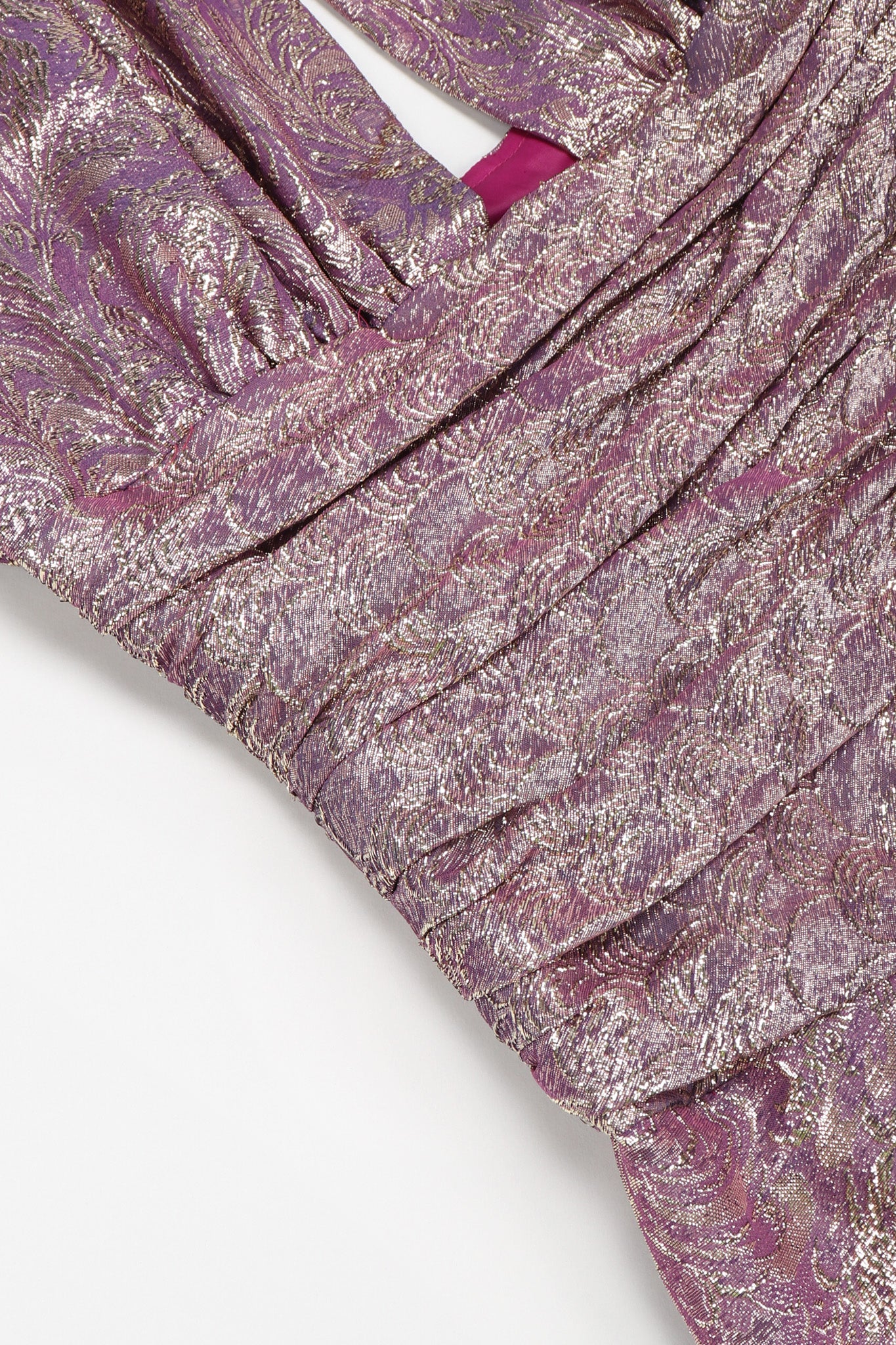 Old Hollywood Golden Brocade Dress - Image 14