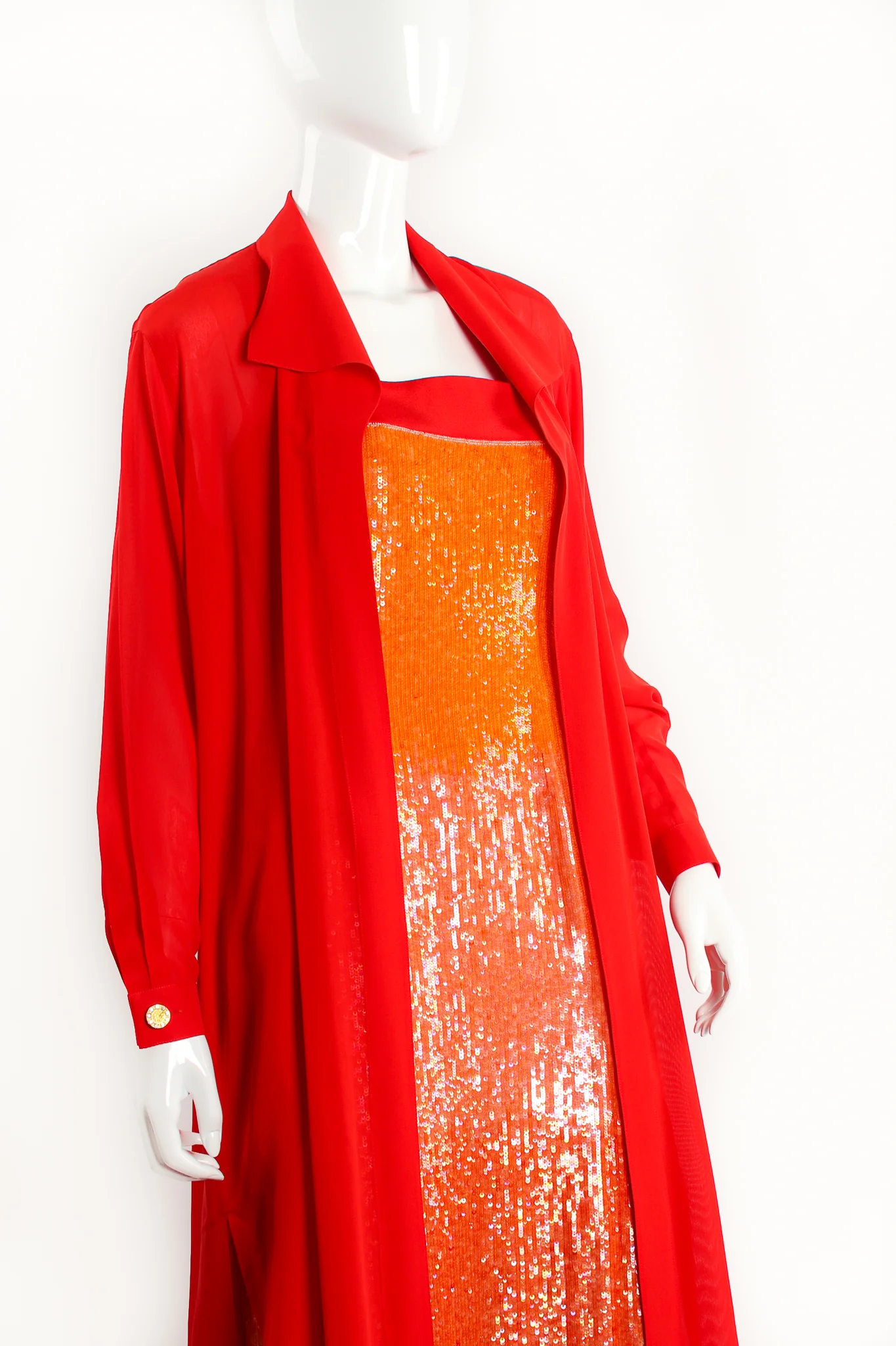 Ombré Sequin Dress & Duster Set - Image 2