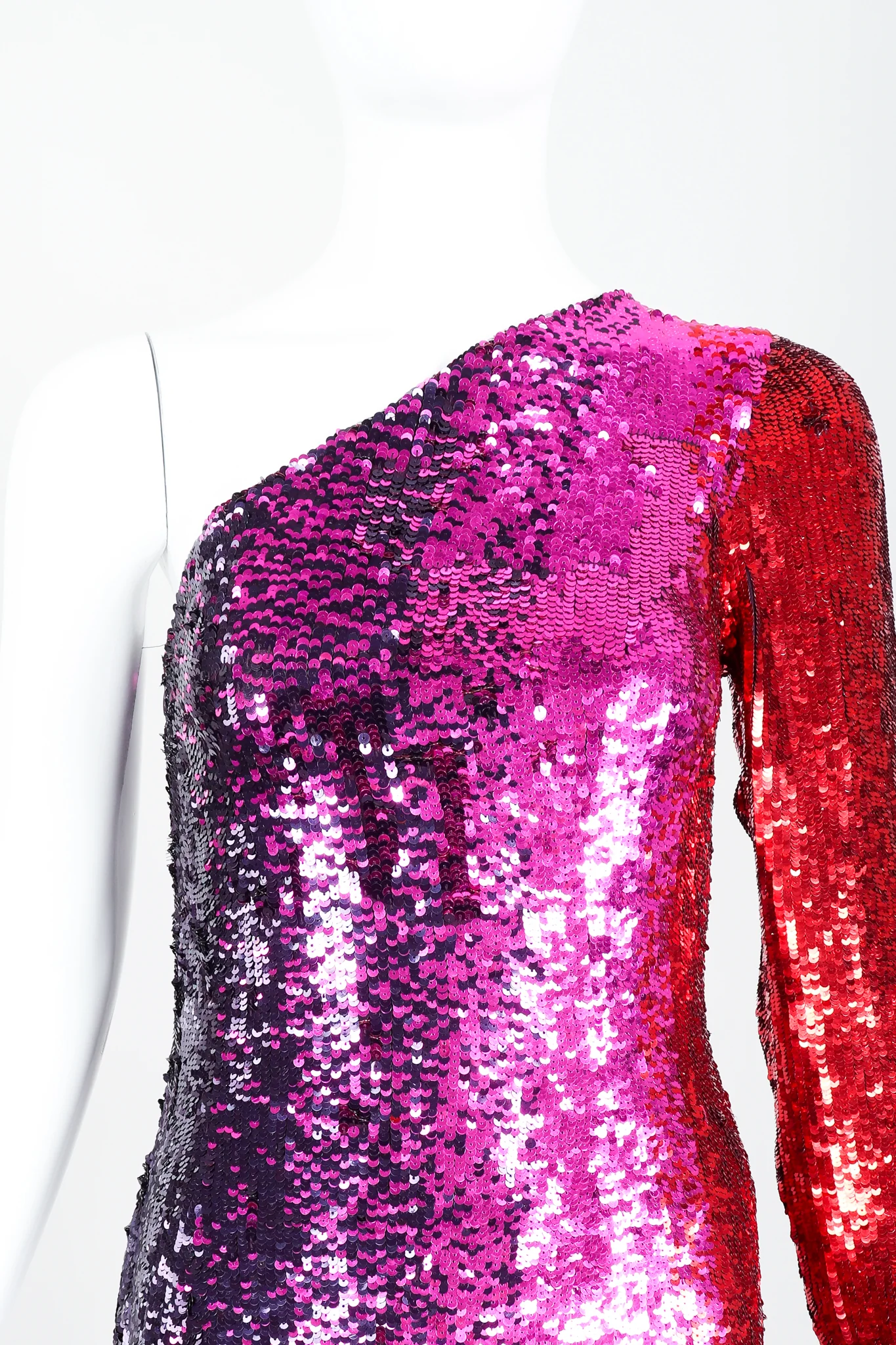 Ombré Sequin One-Shoulder Gown - Image 2
