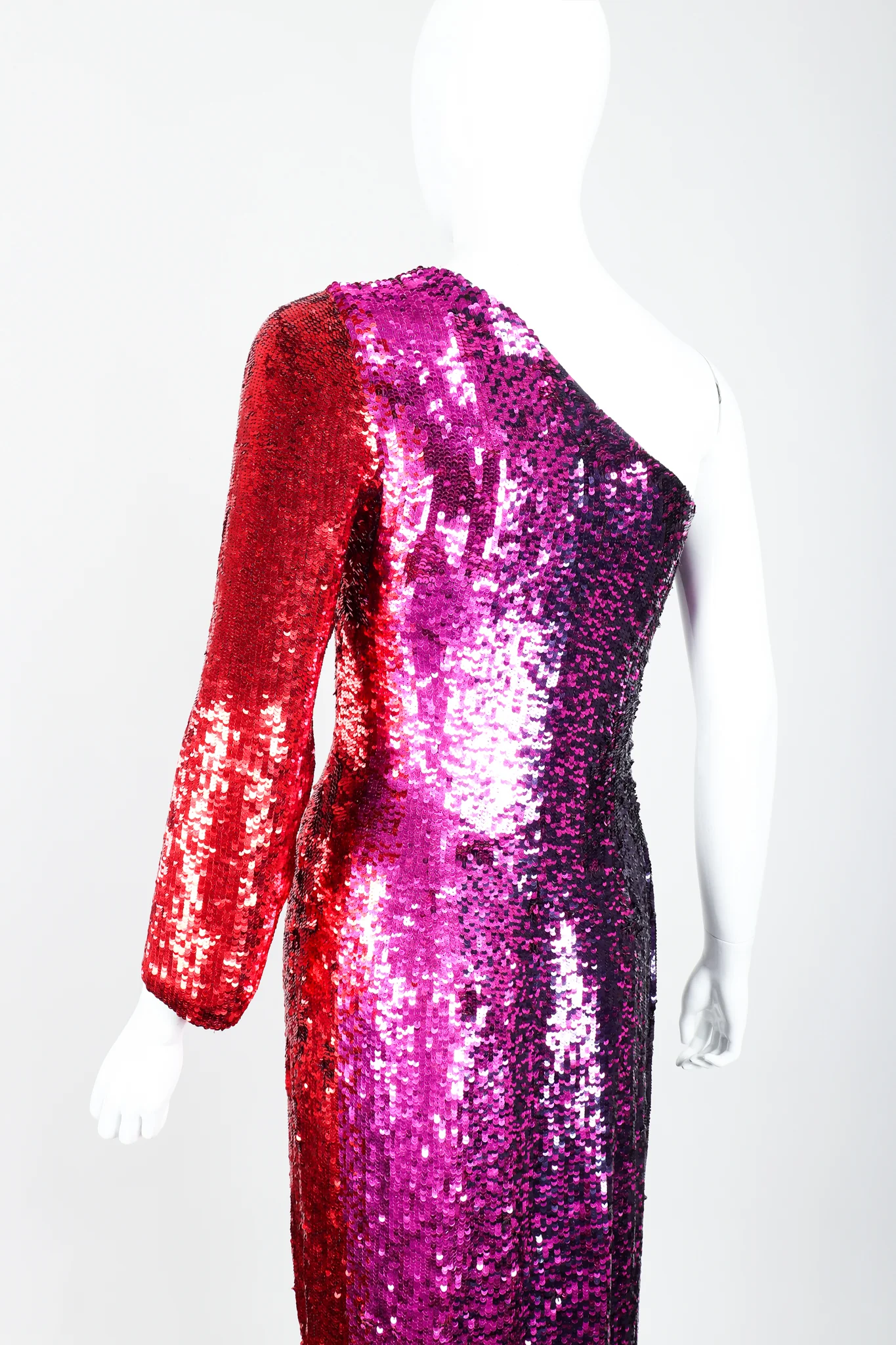 Ombré Sequin One-Shoulder Gown - Image 5