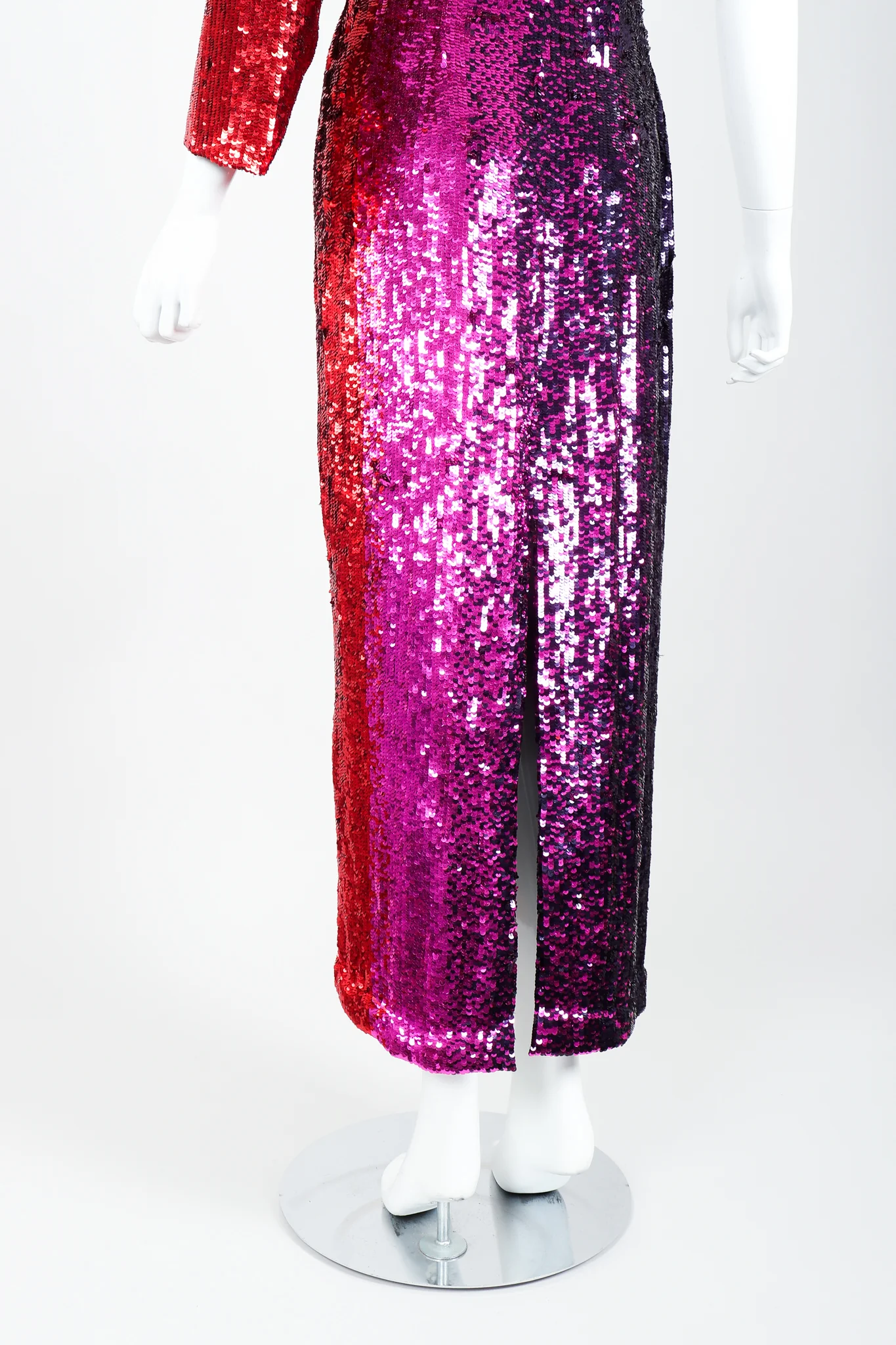 Ombré Sequin One-Shoulder Gown - Image 6