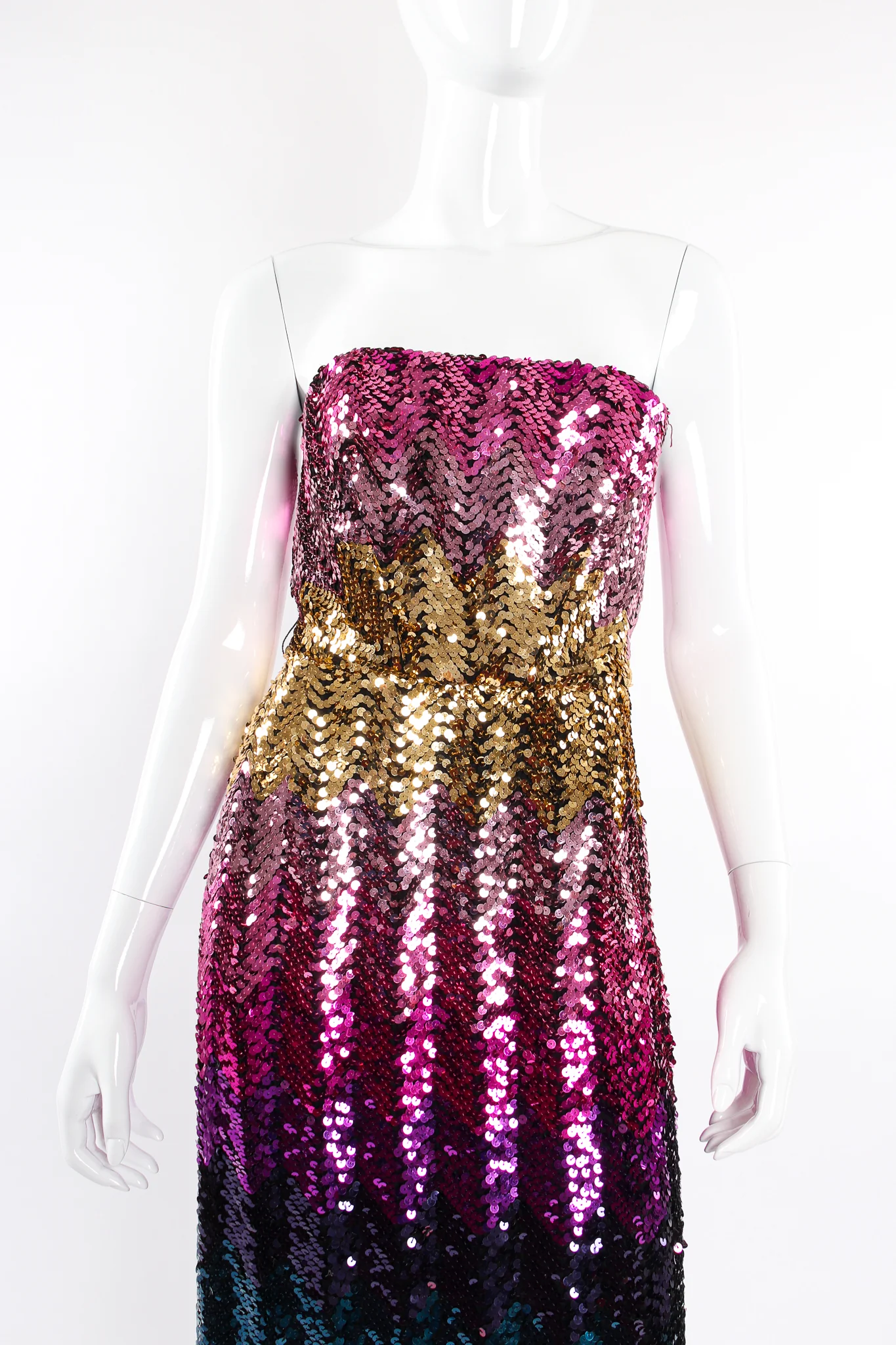 Ombré Sequin Strapless Sheath - Image 6