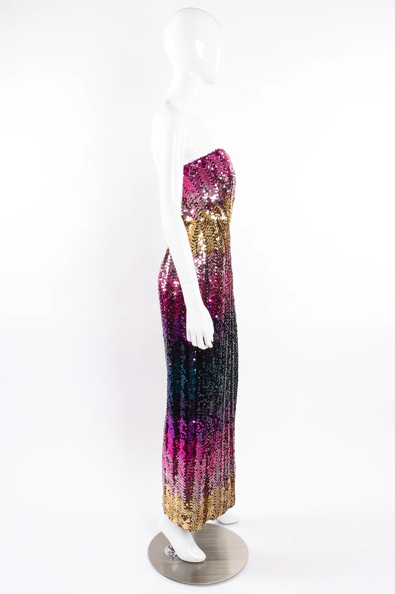Ombré Sequin Strapless Sheath - Image 8