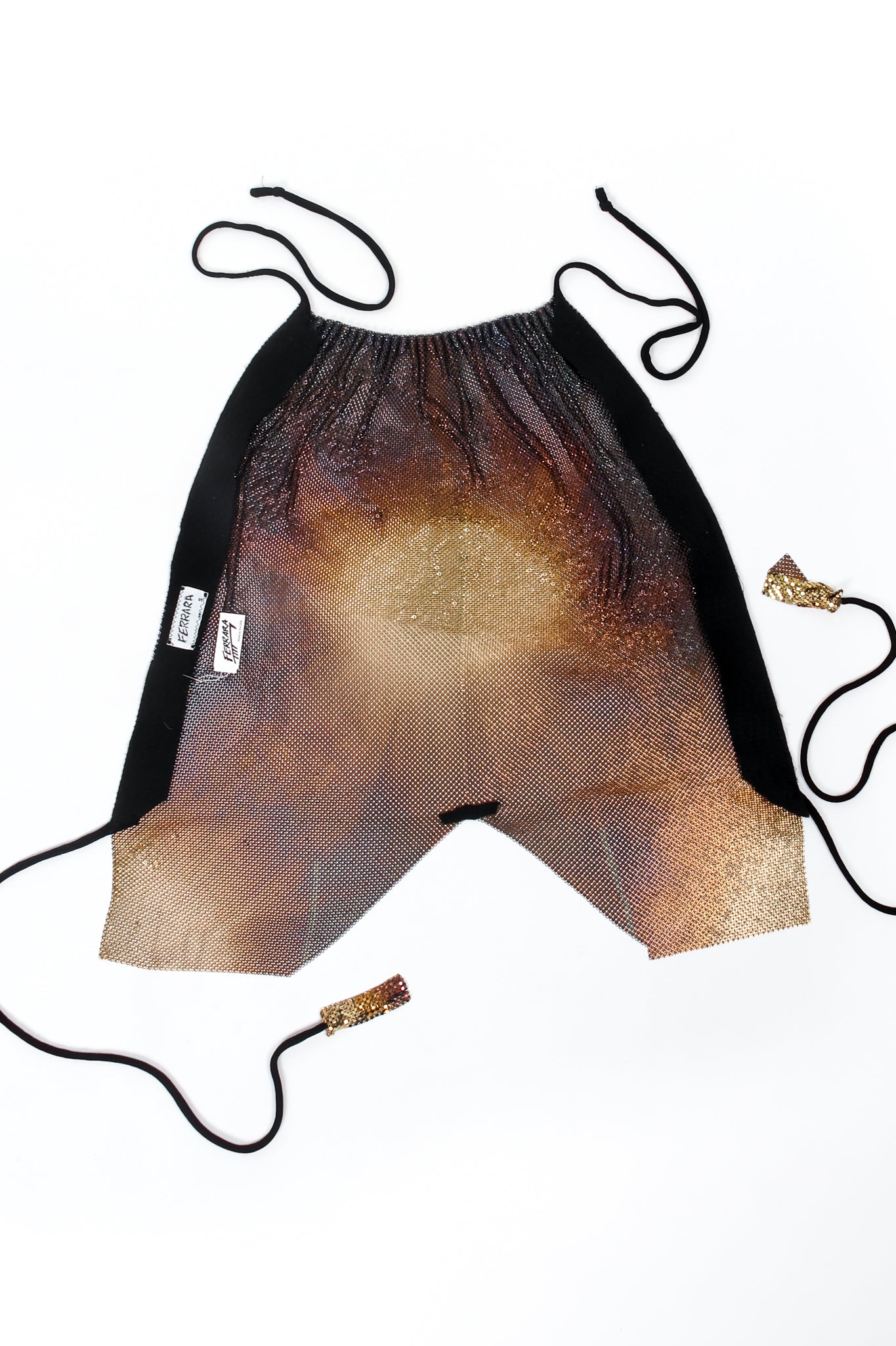 Rare Anodized Gathered Metal Mesh Halter - Image 6