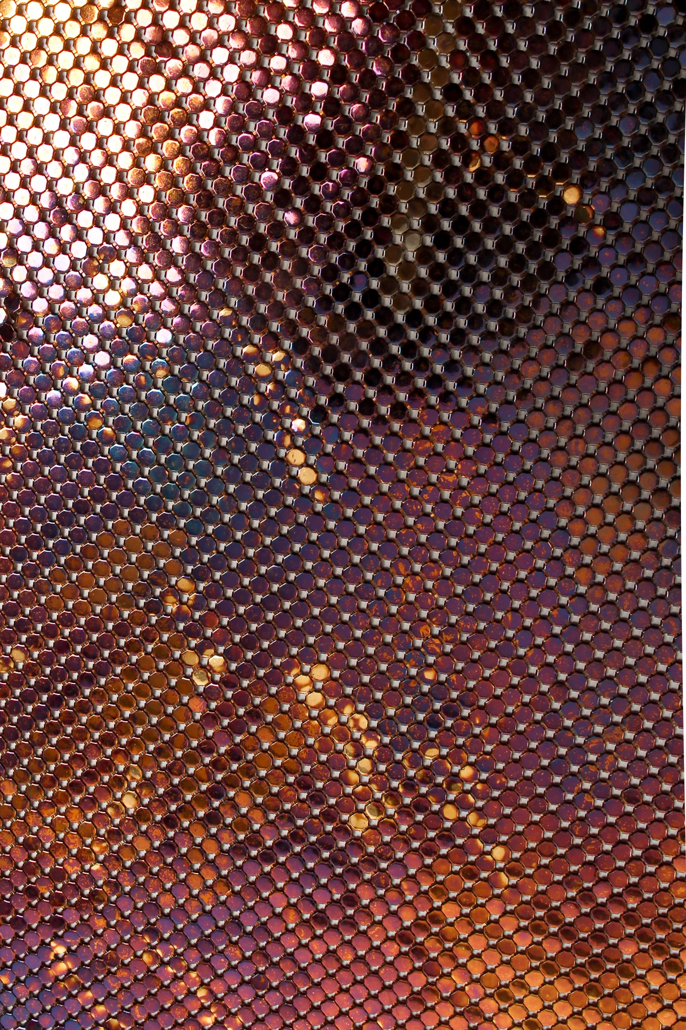 Rare Anodized Gathered Metal Mesh Halter - Image 8