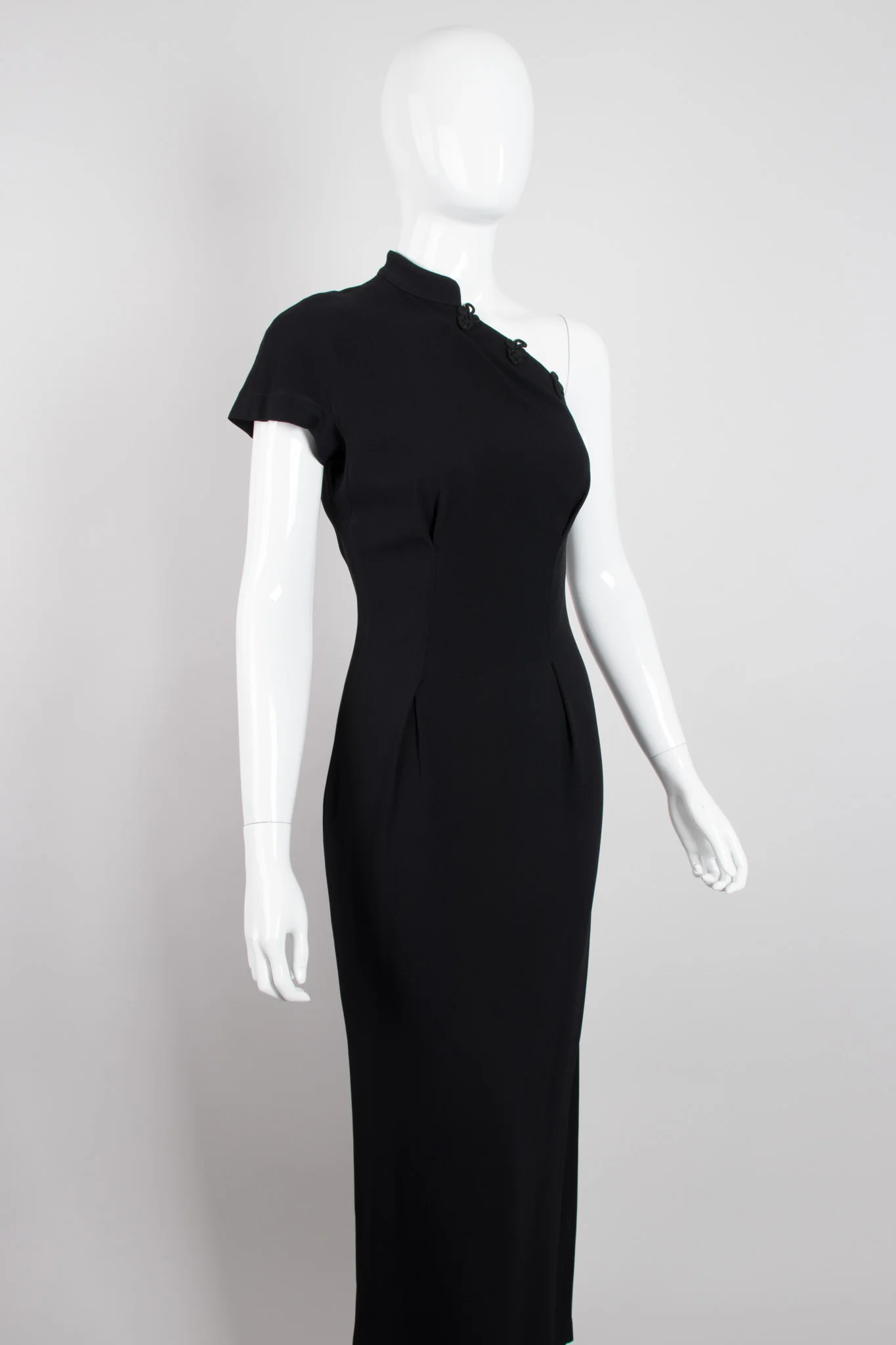 One-Shoulder Cheongsam Sheath Dress