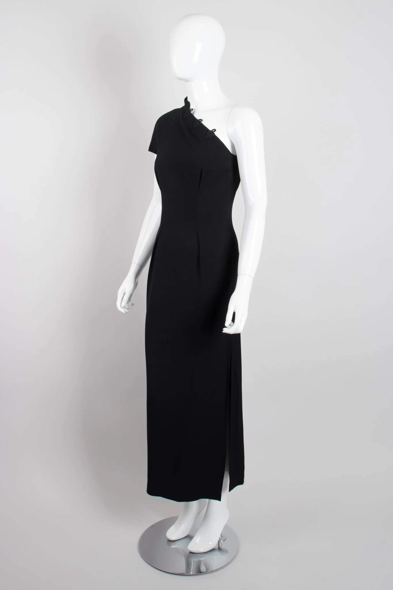 One-Shoulder Cheongsam Sheath Dress - Image 3