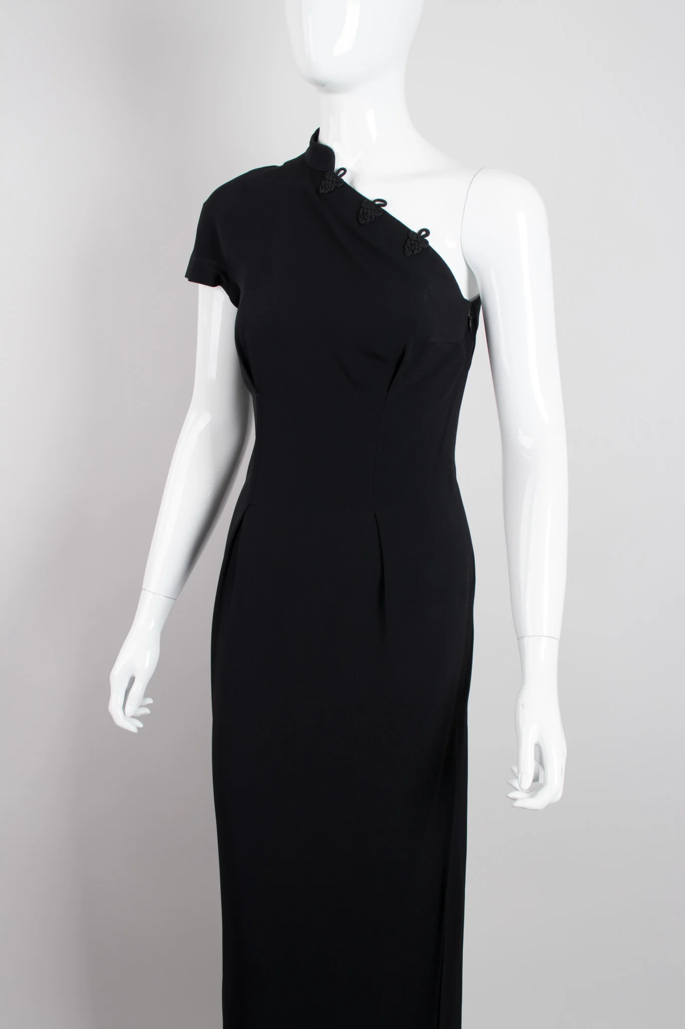 One-Shoulder Cheongsam Sheath Dress - Image 7
