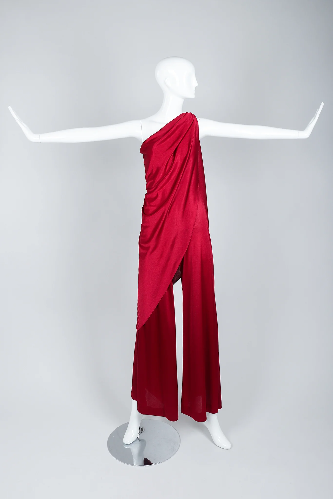 One-Shoulder Draped Jumpsuit - Image 3