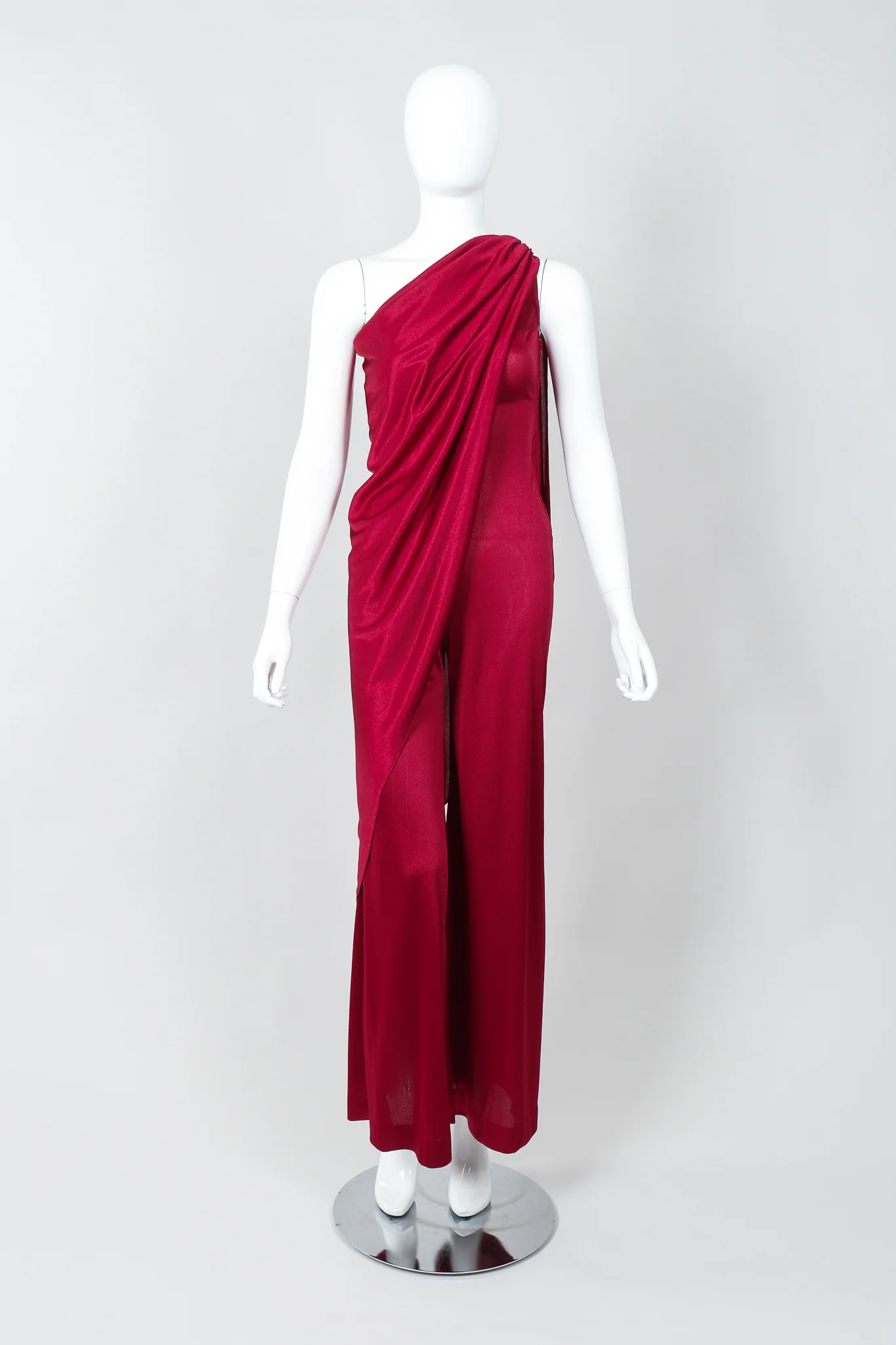 One-Shoulder Draped Jumpsuit - Image 4