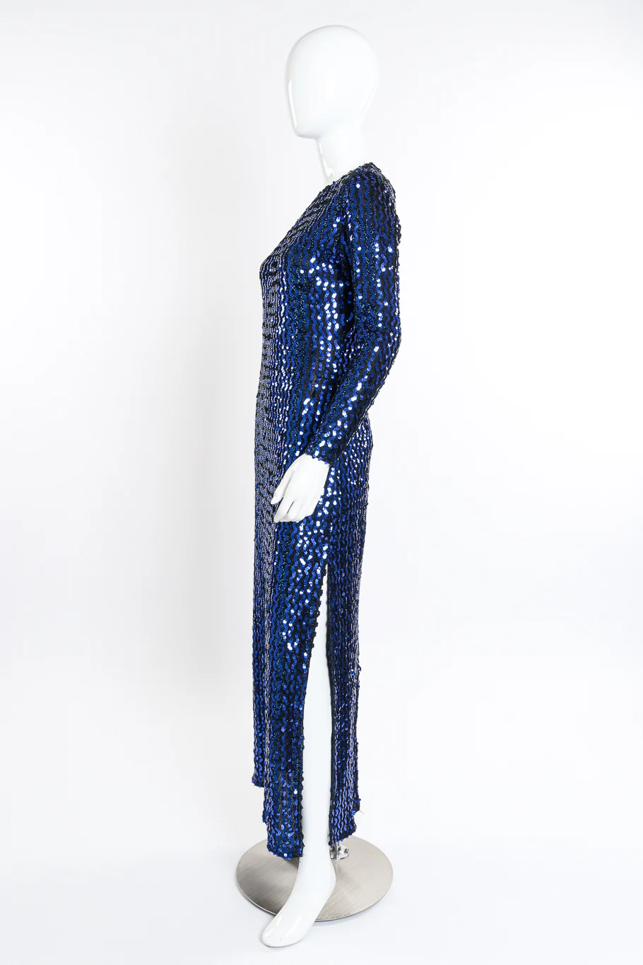 One Shoulder Sequin Column Dress - Image 2