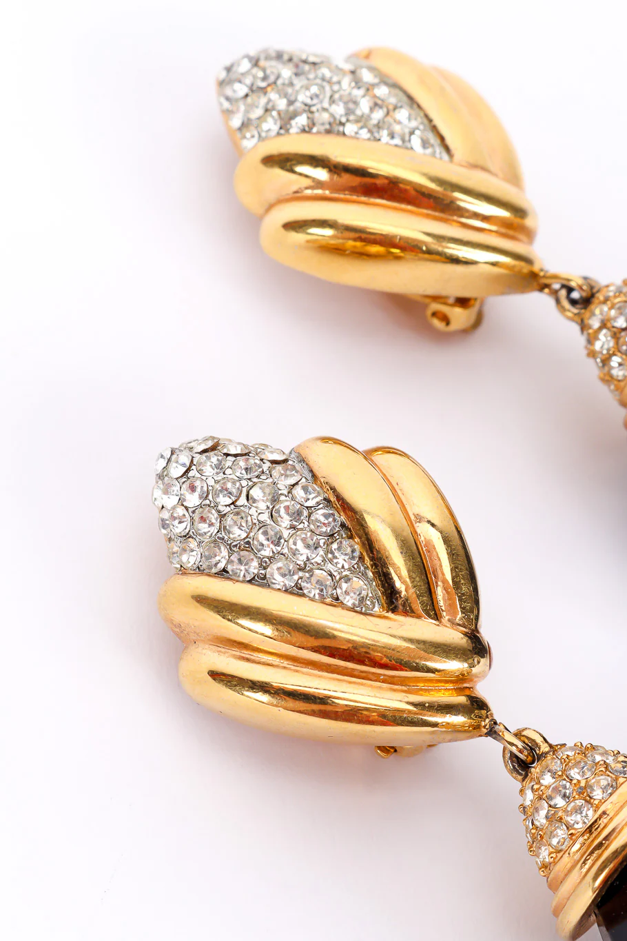 Onyx Diamond Drop Earrings - Image 4