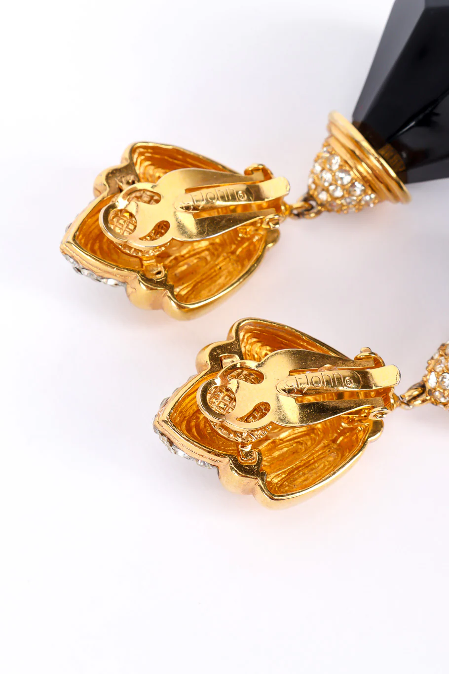 Onyx Diamond Drop Earrings - Image 7
