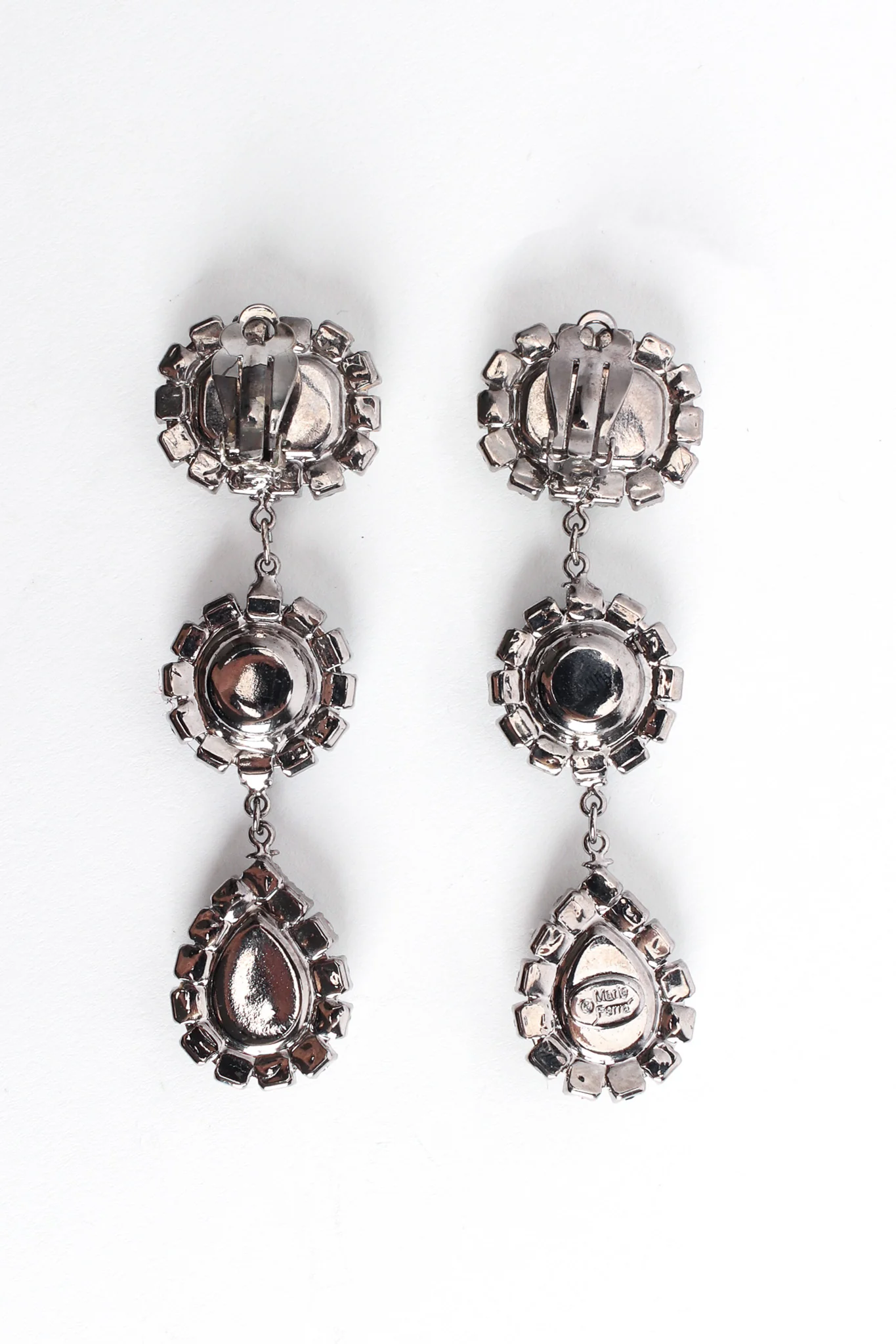 Onyx Rhinestone Drop Earrings - Image 3