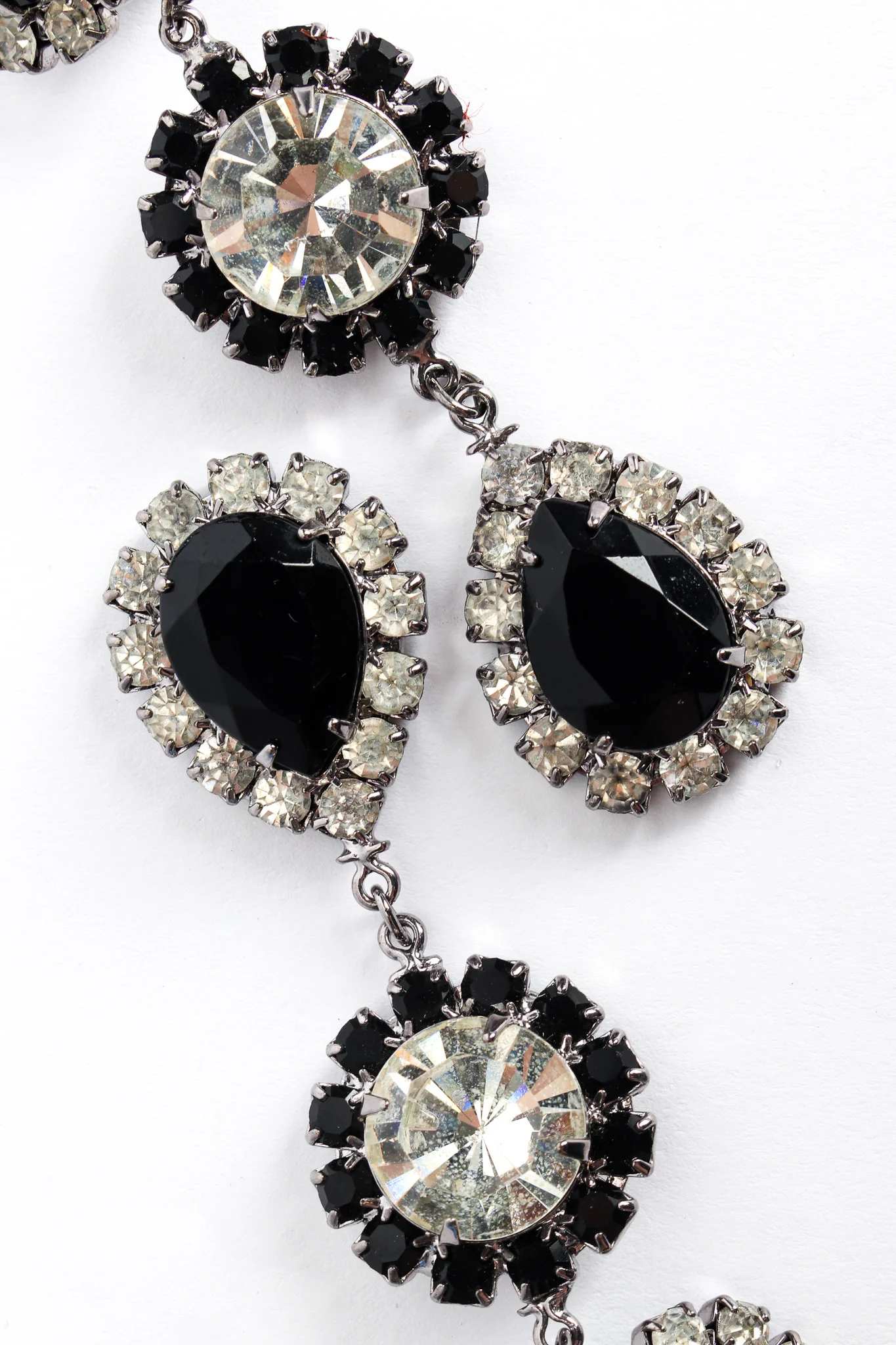 Onyx Rhinestone Drop Earrings - Image 6