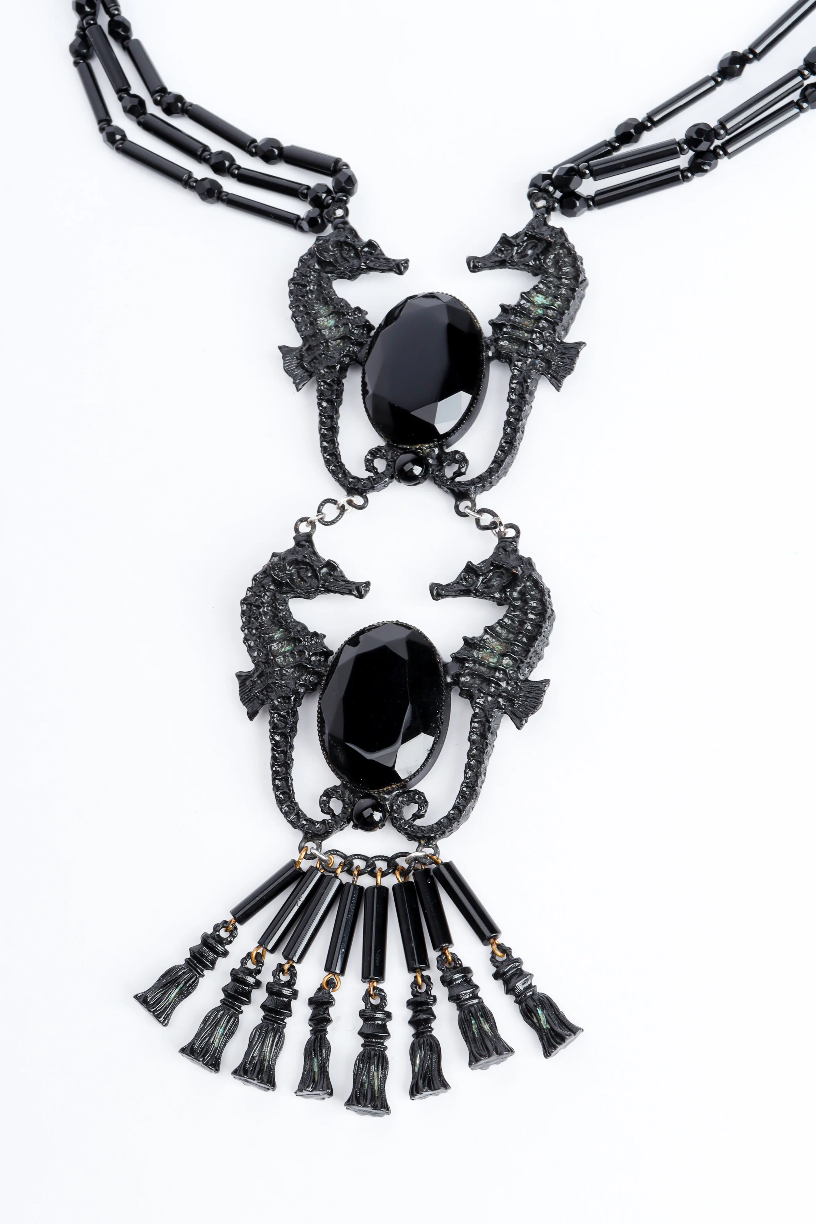 Onyx Seahorse Necklace