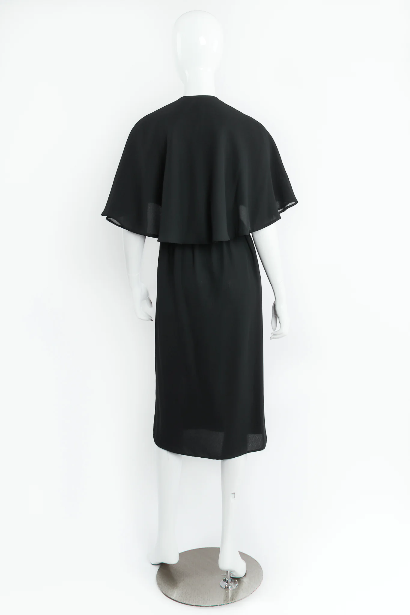 Open Back Capelet Wrap Dress - Image 5