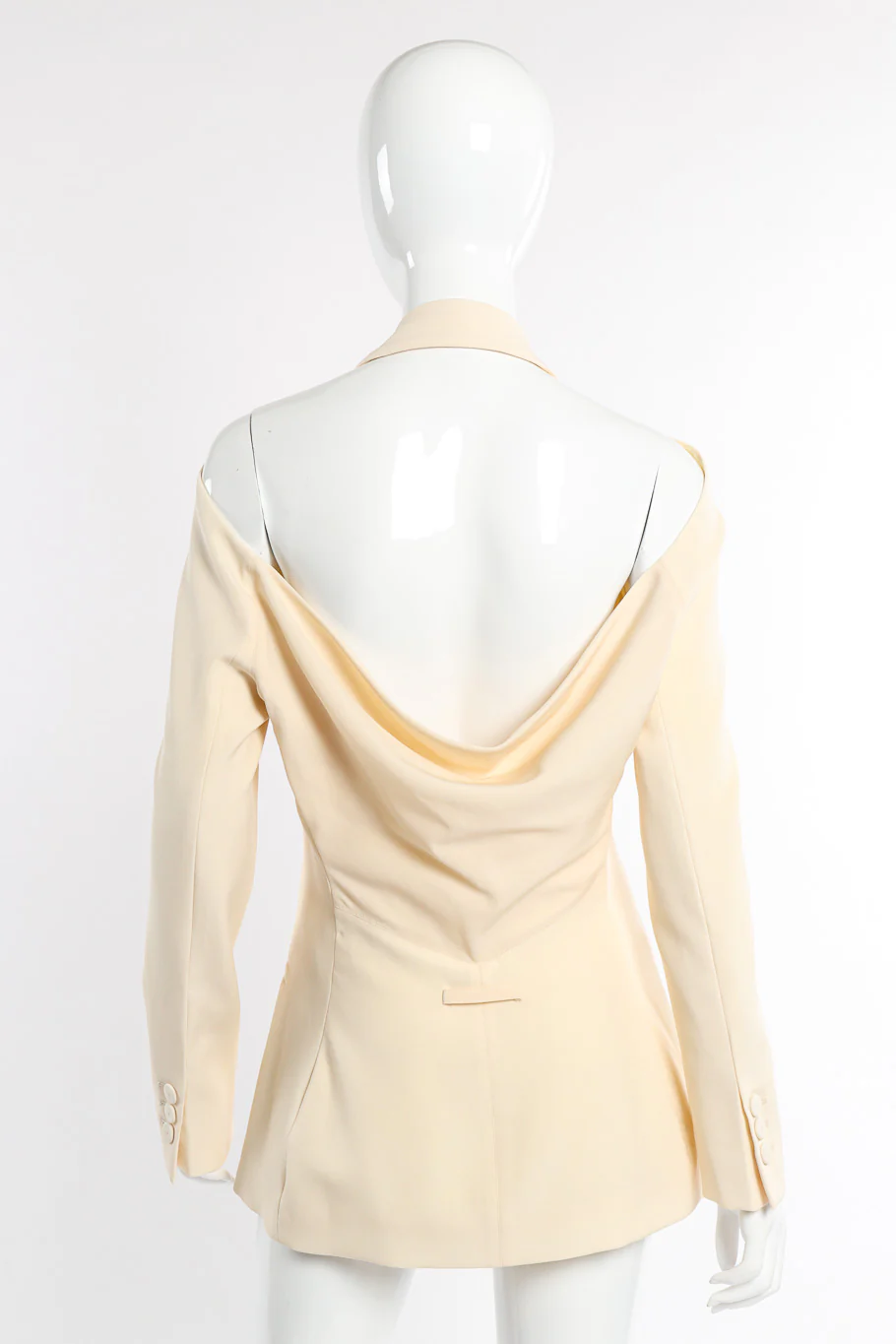 Open Cowl Back Blazer - Image 3