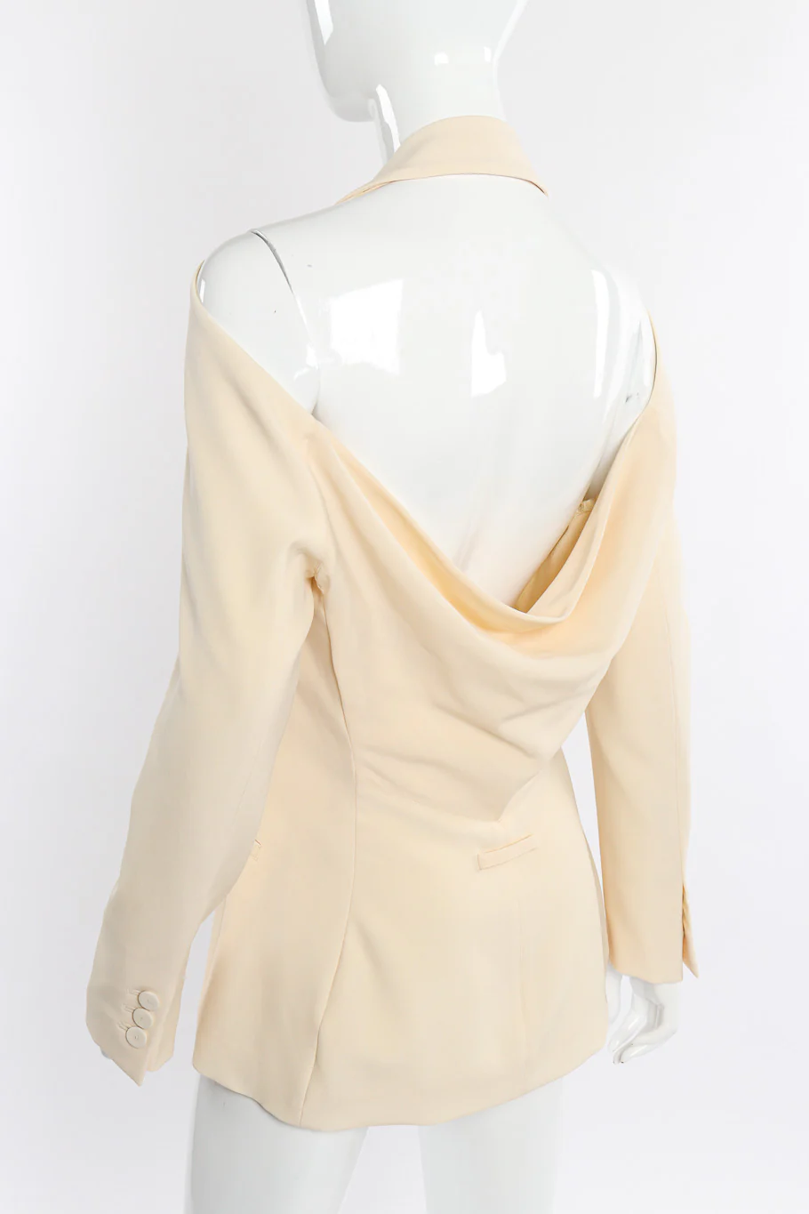 Open Cowl Back Blazer - Image 5