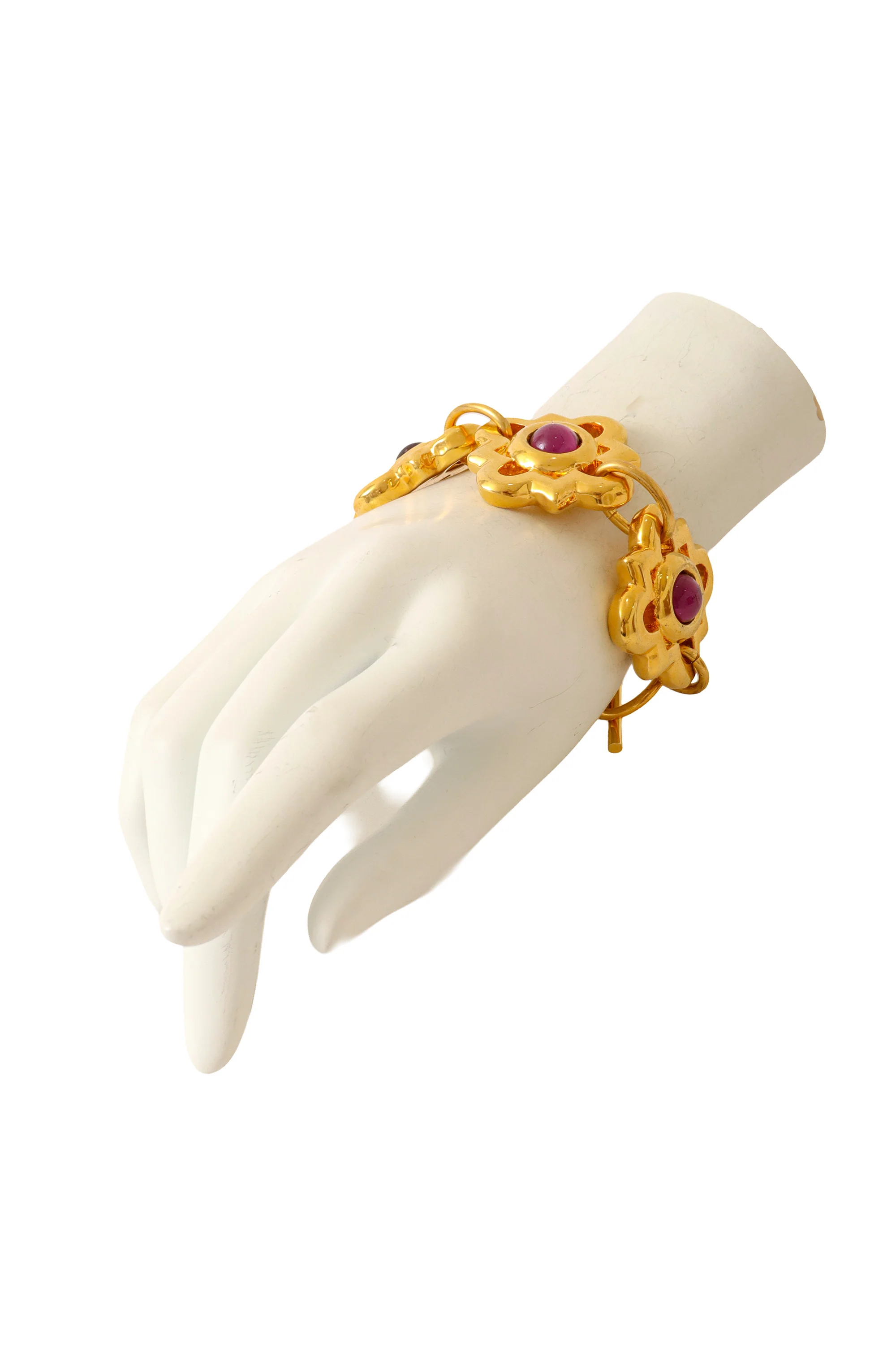Openwork Floral Link Bracelet - Image 2