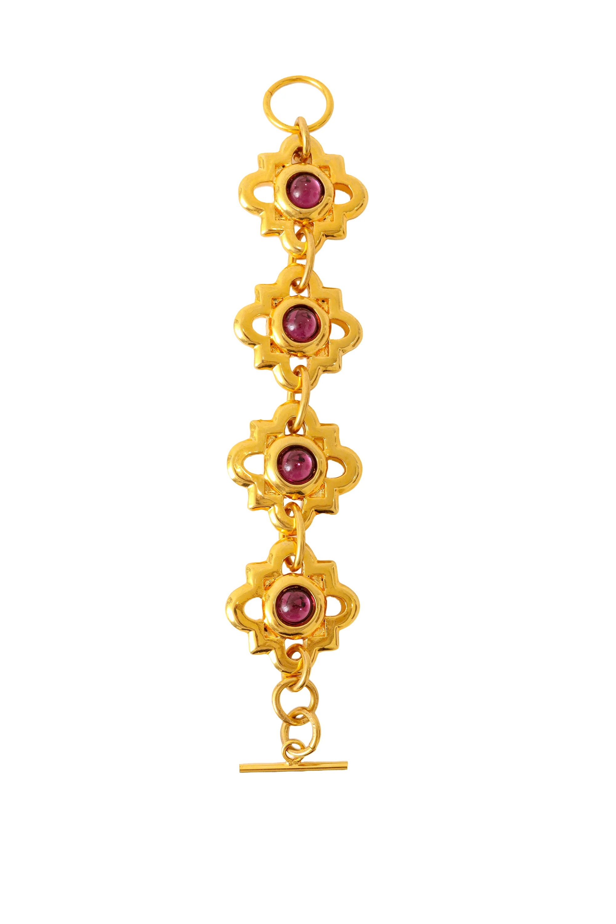 Openwork Floral Link Bracelet - Image 3