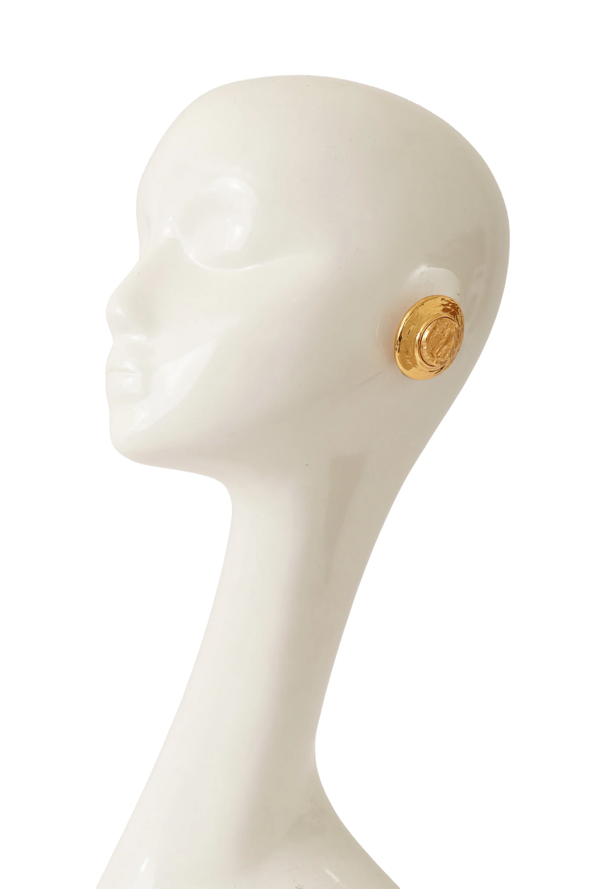 Organic Dome Disc Button Earrings - Image 2