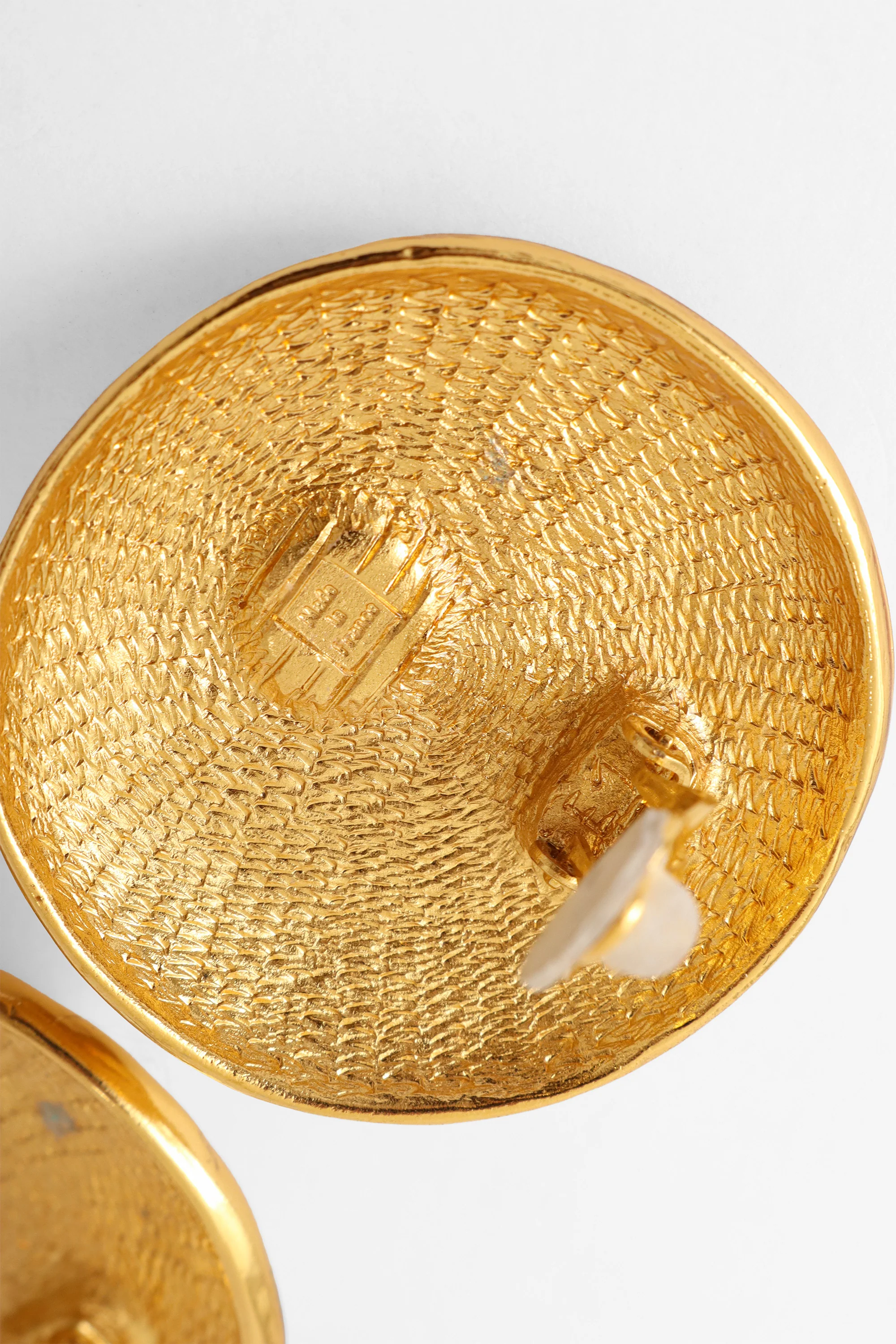 Organic Dome Disc Button Earrings - Image 6