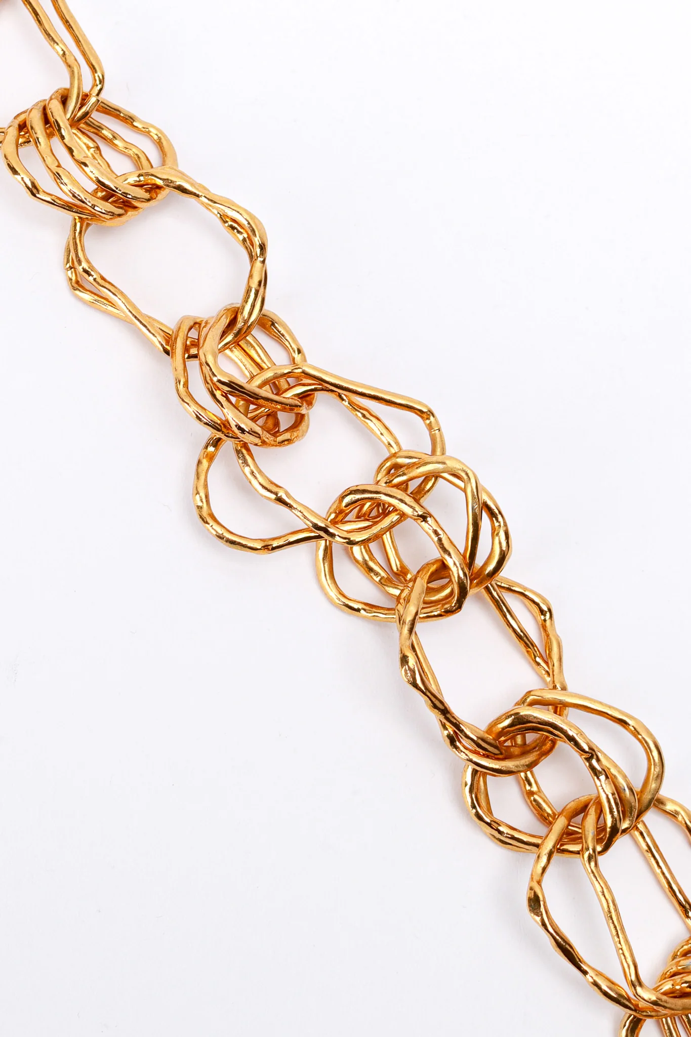 Organic Geo Link Chain Collar Necklace - Image 3