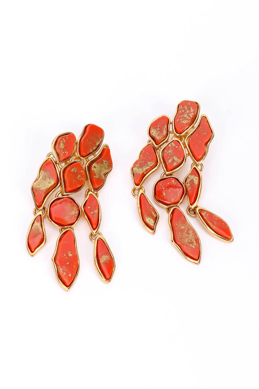 Organic Stone Chandelier Earrings - Image 3