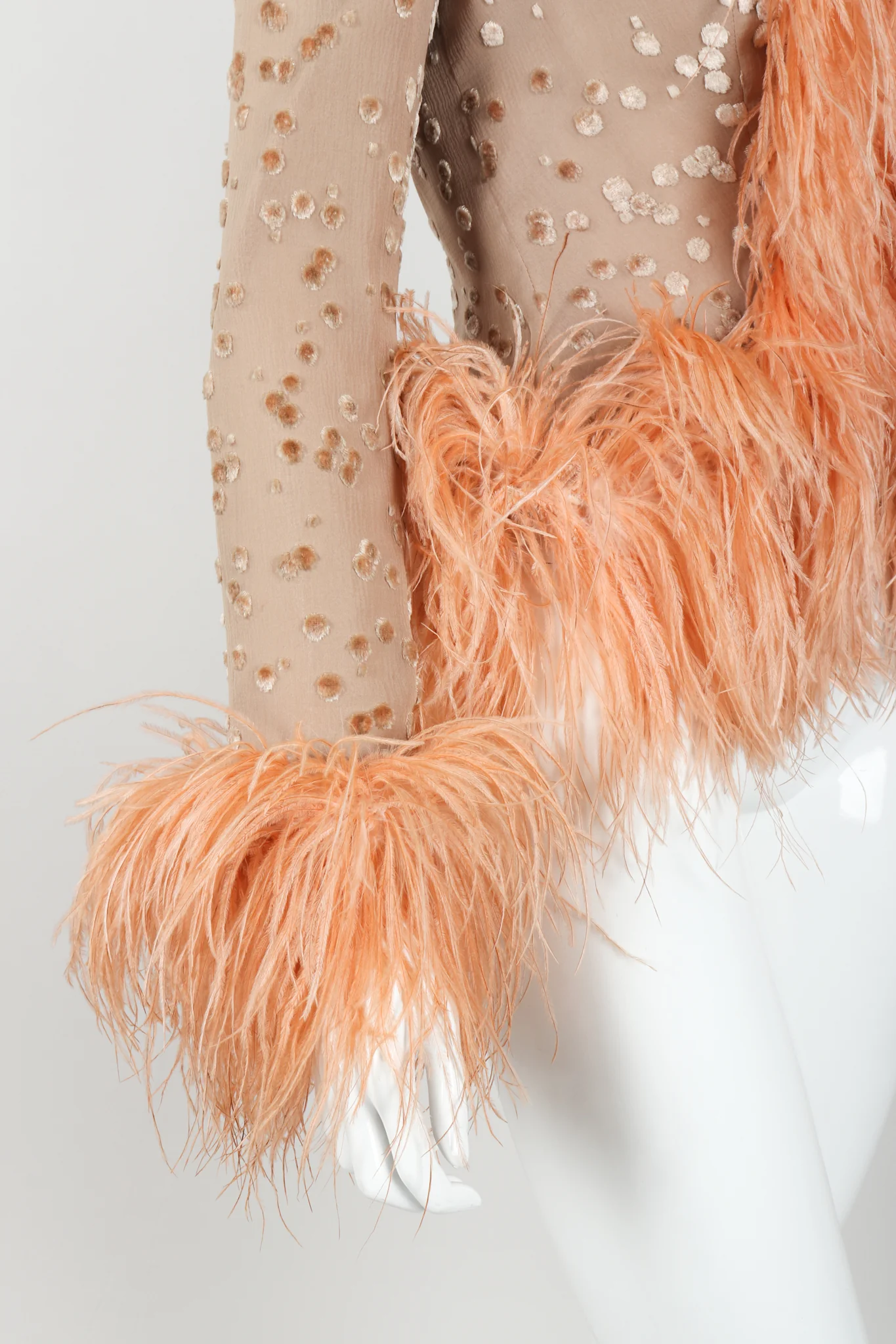 Ostrich Feather Burnout Jacket - Image 3