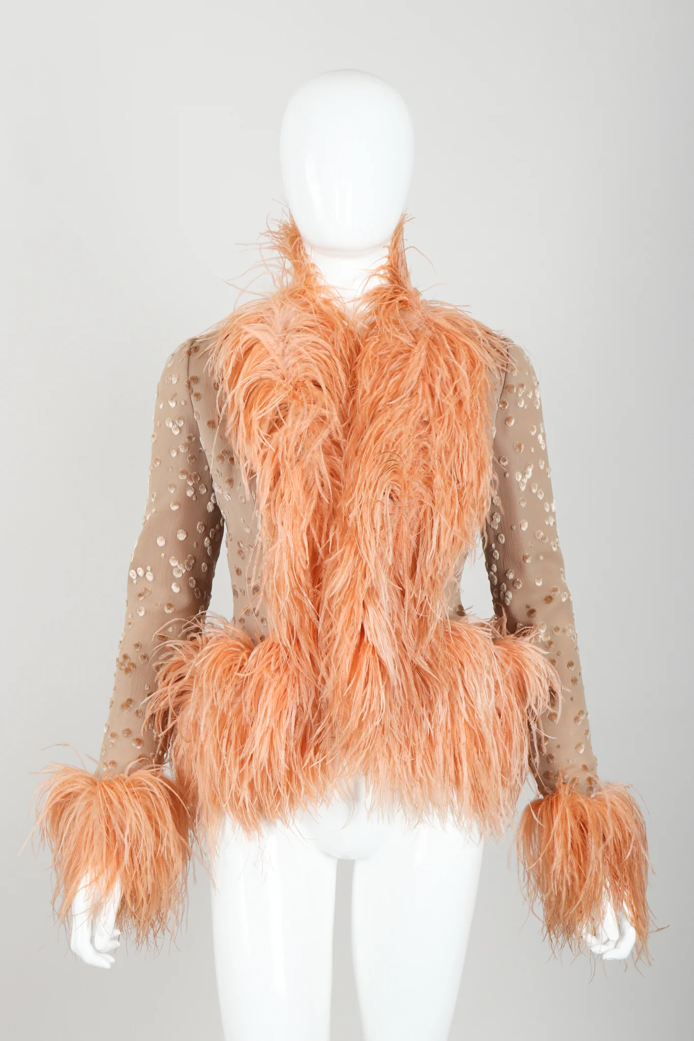 Ostrich Feather Burnout Jacket - Image 4