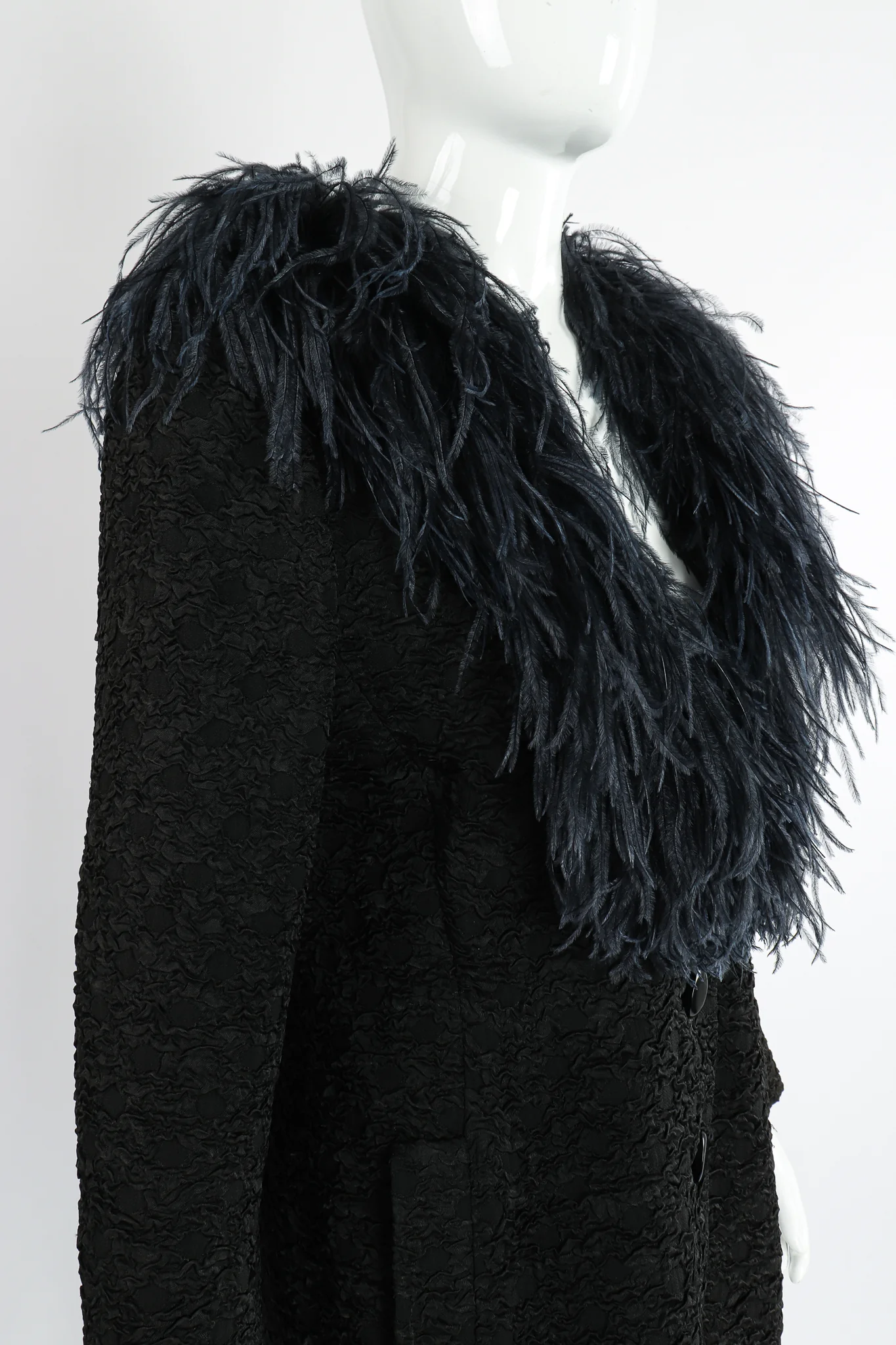 Ostrich Feather Crinkle Coat - Image 3