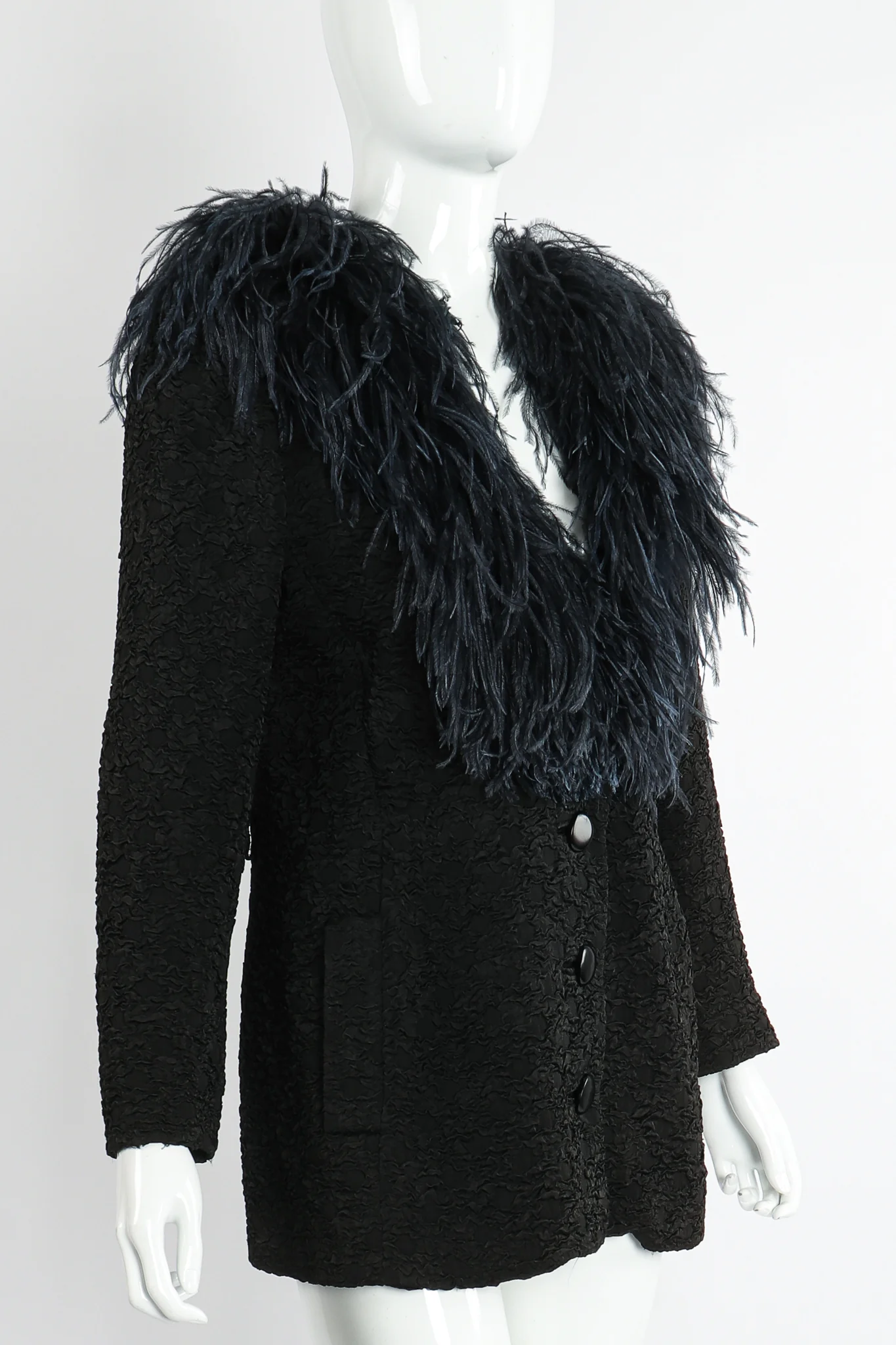 Ostrich Feather Crinkle Coat - Image 4