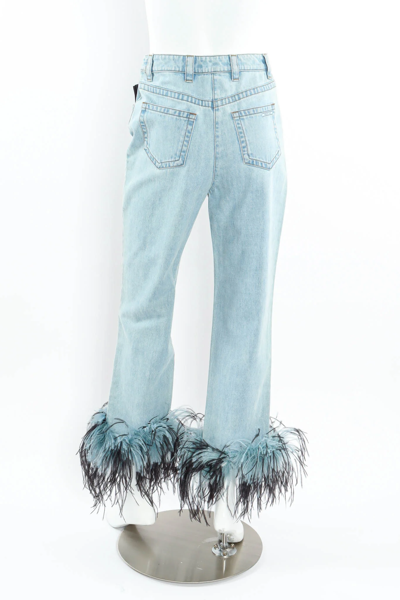 2017 S/S Ostrich Feather Denim Pant - Image 5