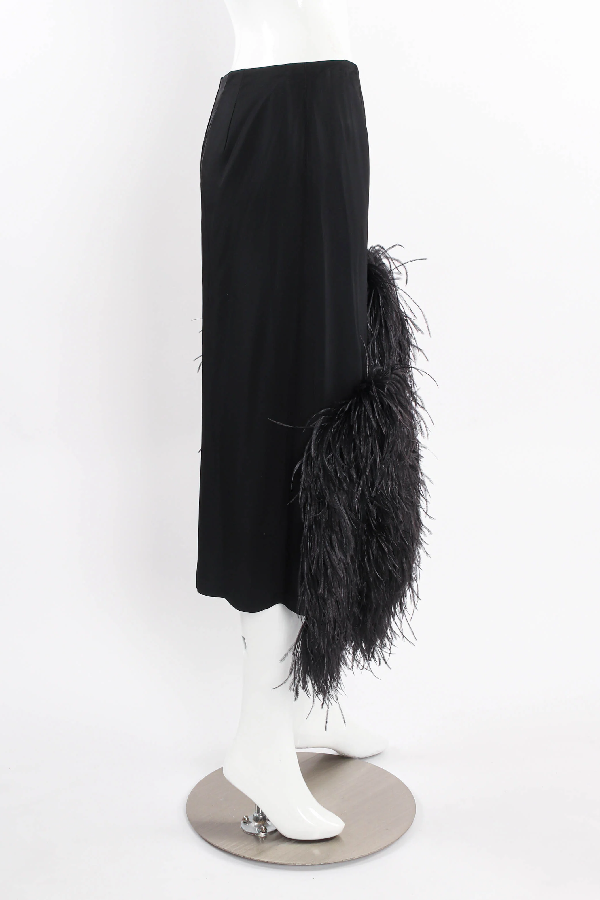 Ostrich Feather Pencil Skirt - Image 7