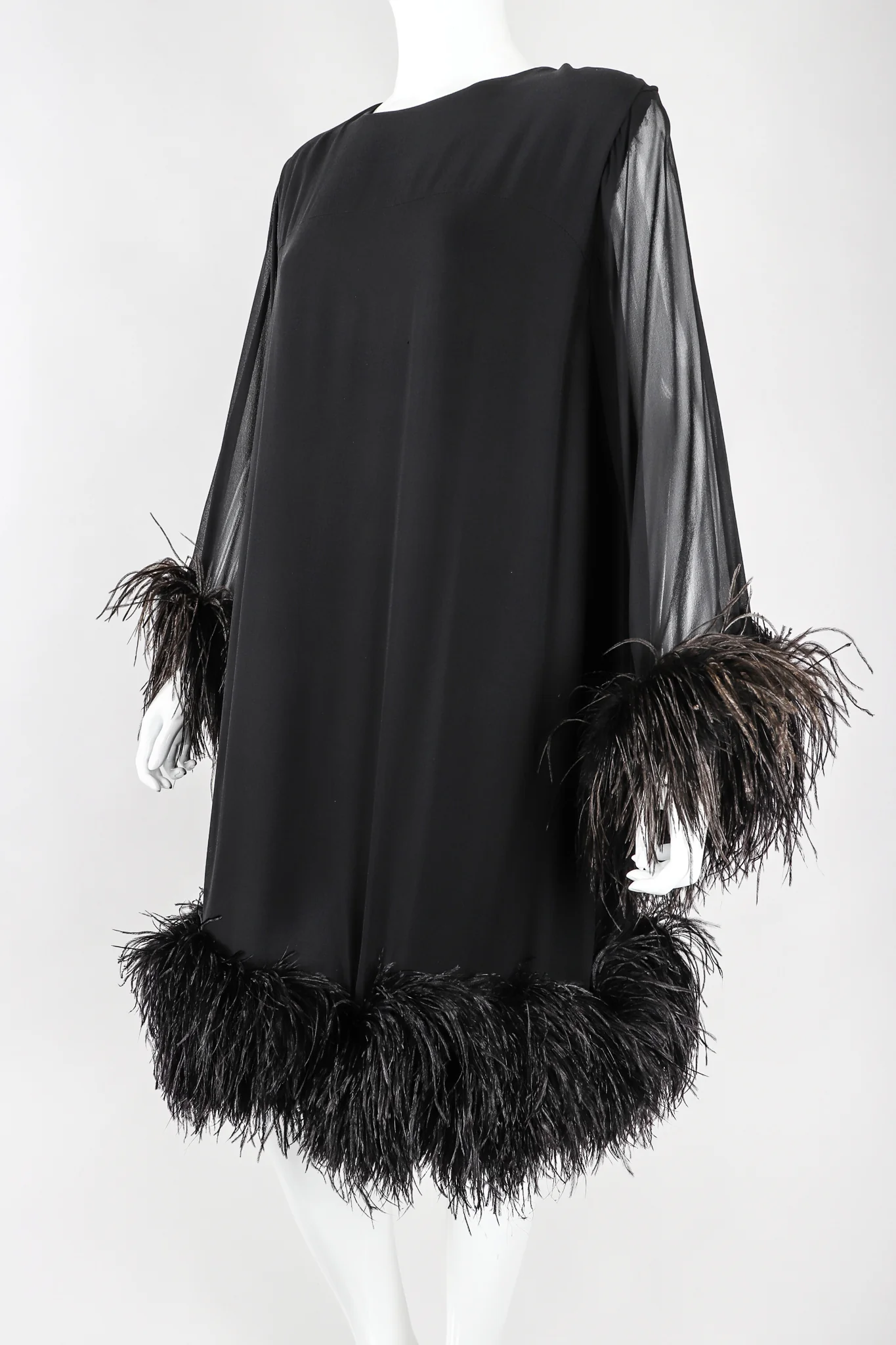 Ostrich Feather Trapeze Dress - Image 2