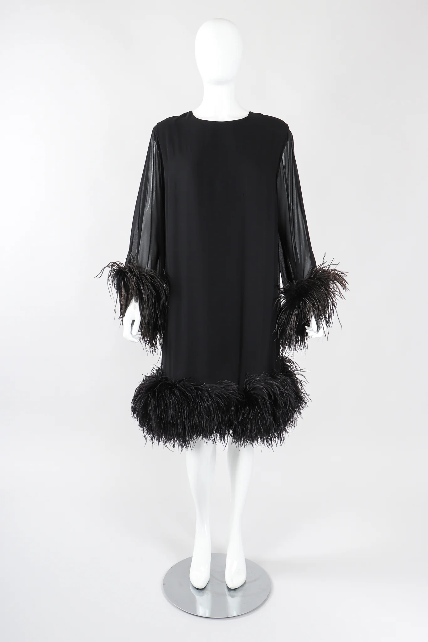 Ostrich Feather Trapeze Dress - Image 5