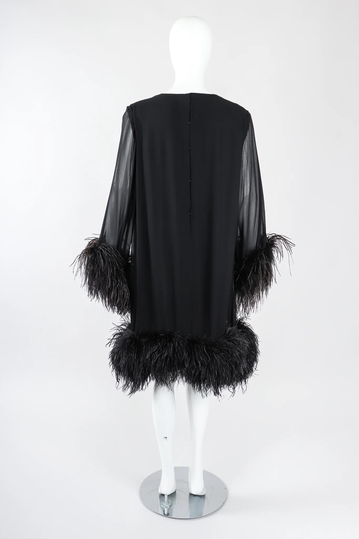 Ostrich Feather Trapeze Dress - Image 9