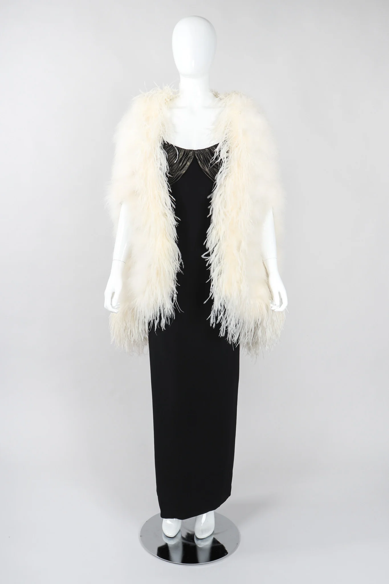 Ostrich Trimmed Marabou Cape - Image 2