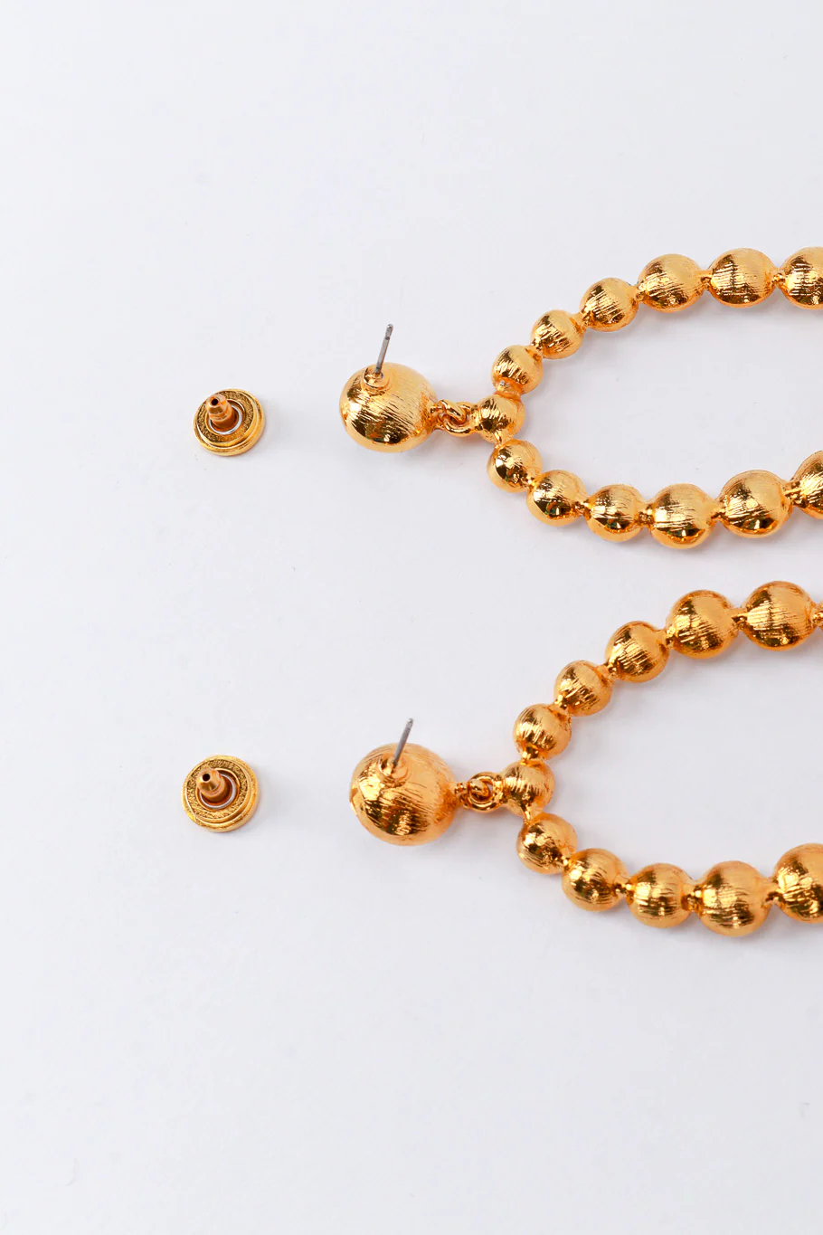 Oval Crystal Hoop Drop Earrings - Image 5