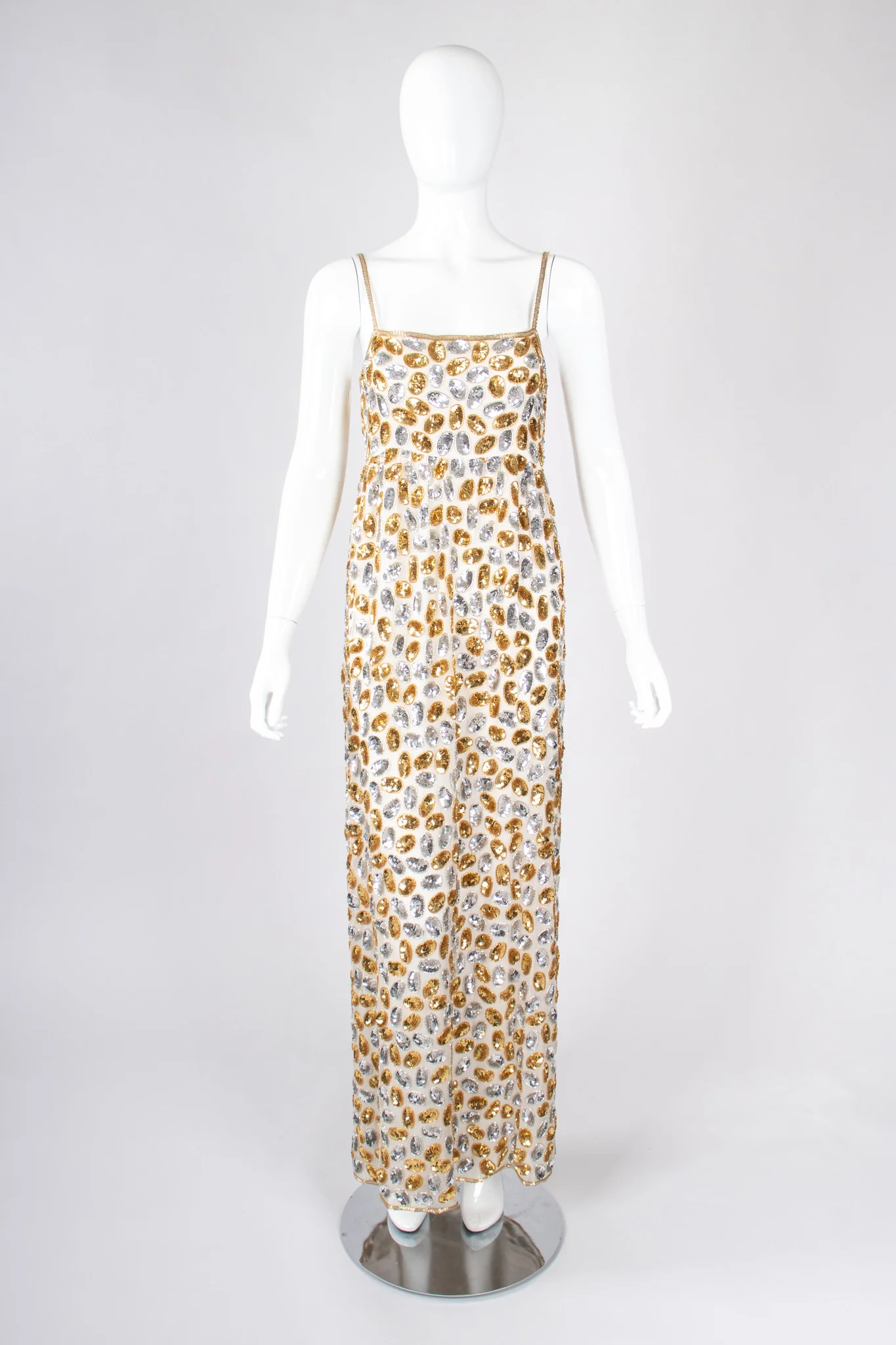 Oval Sequin Slip Dress - Image 3