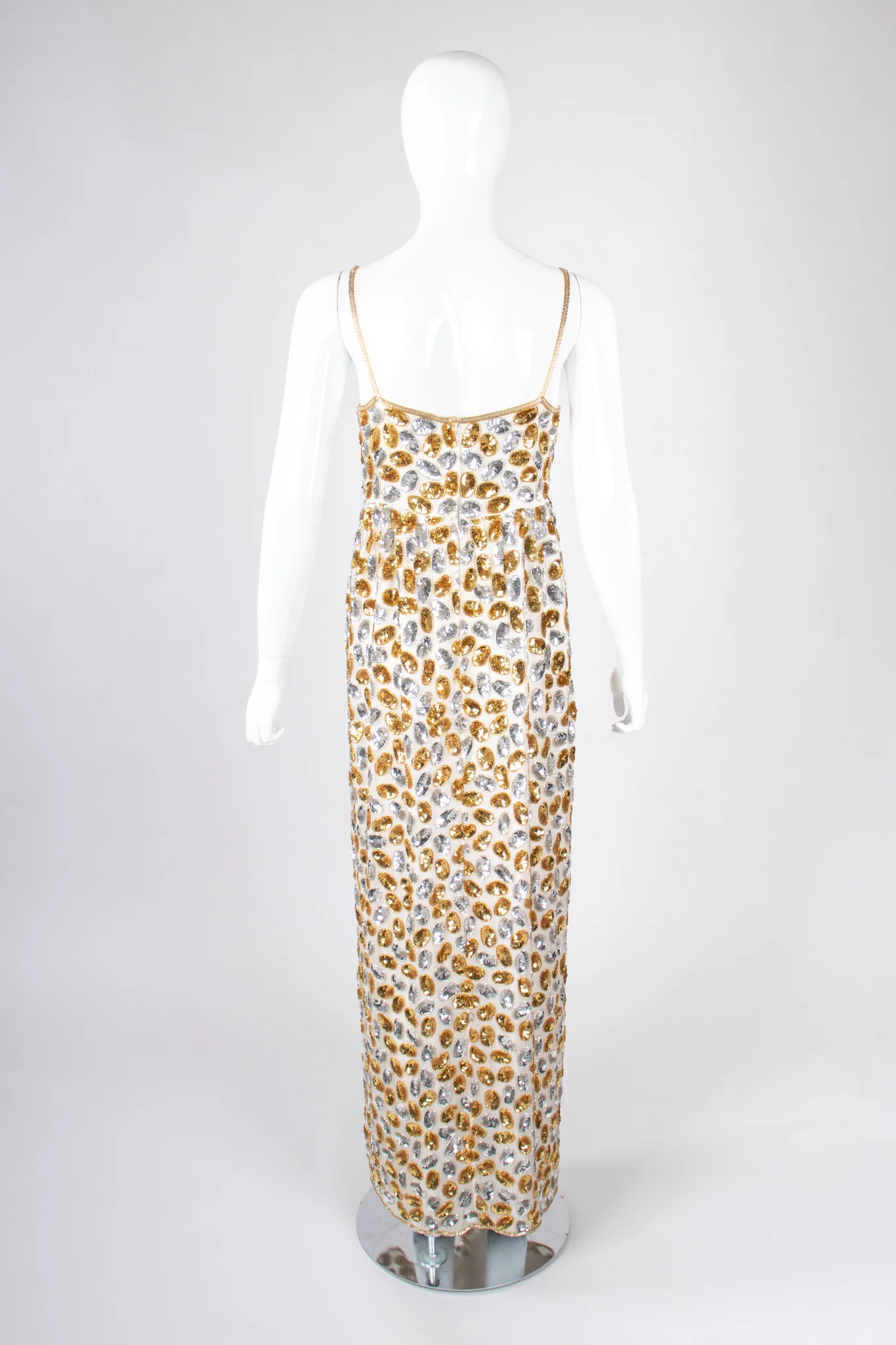 Oval Sequin Slip Dress - Image 7