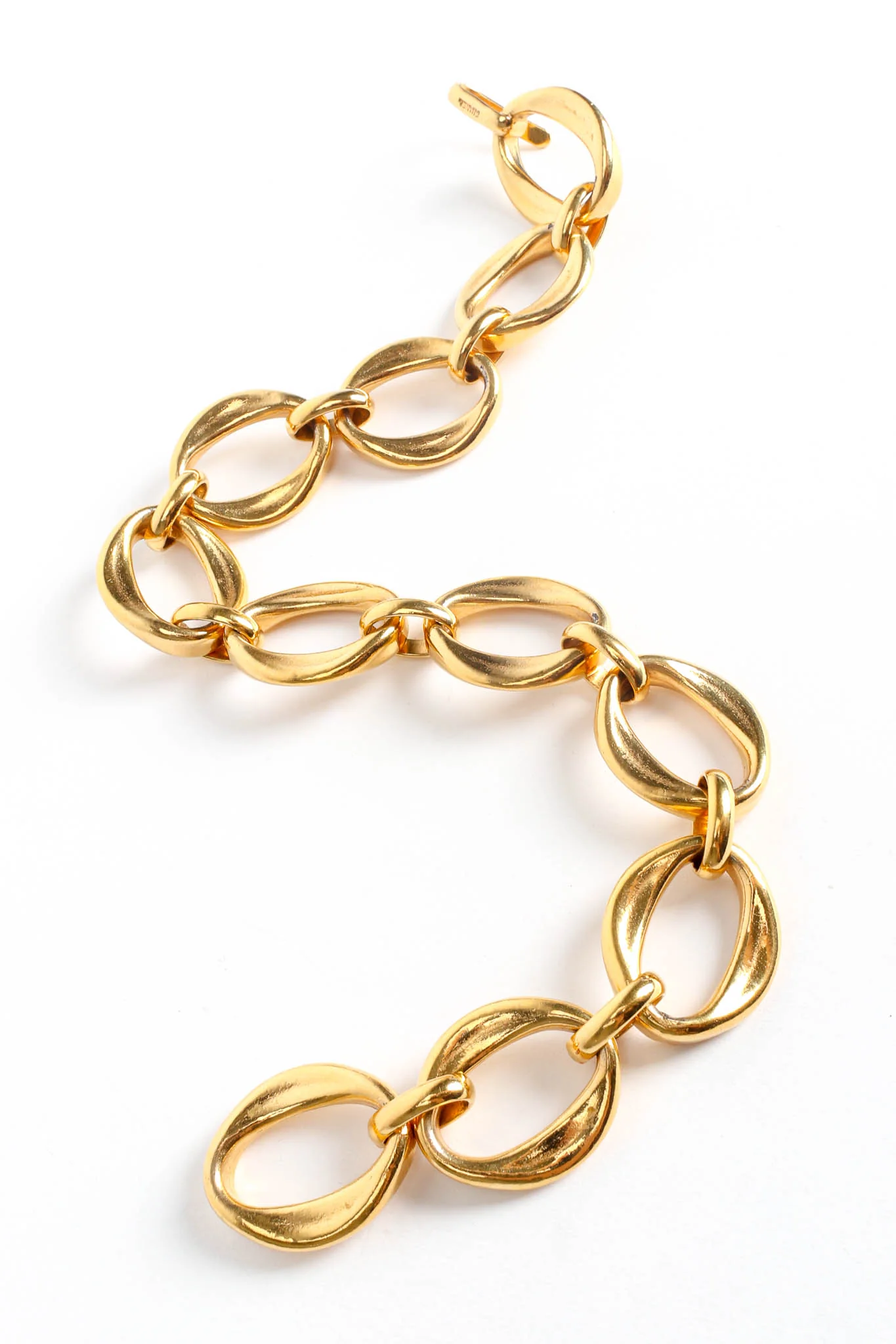 Oval Wide Link Choker Necklace