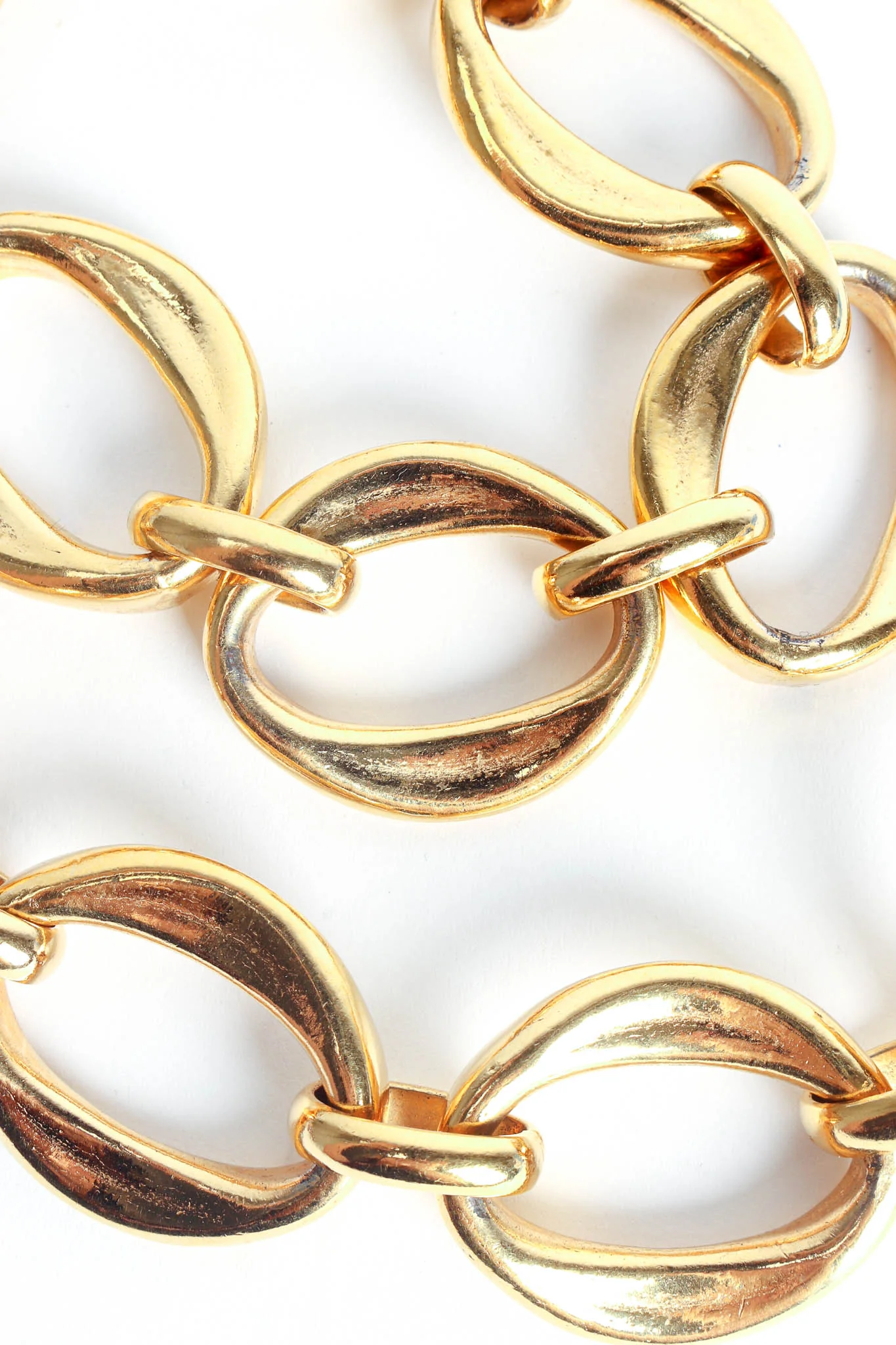Oval Wide Link Choker Necklace - Image 5