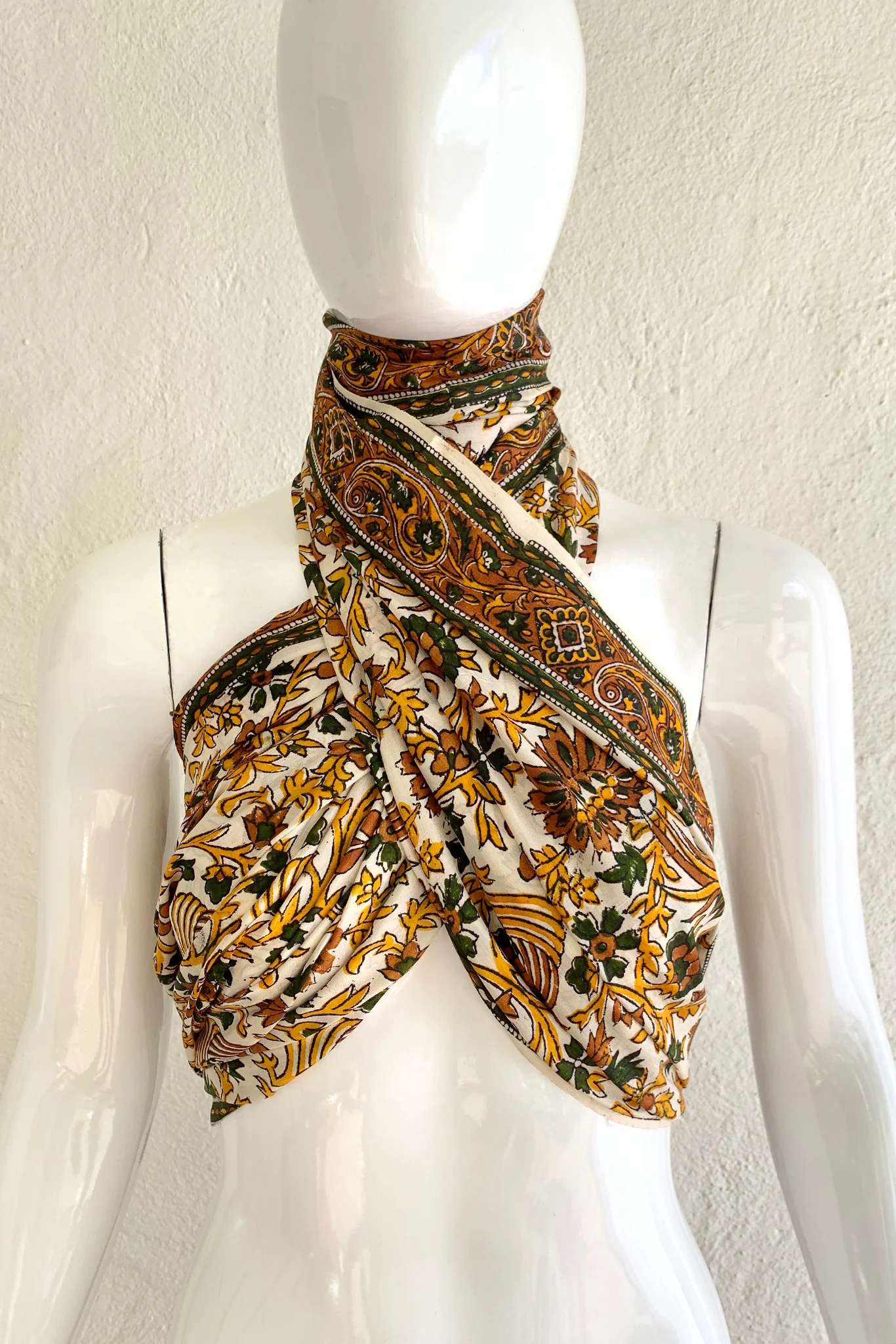 Oversized Handblocked Silk Shawl - Image 4