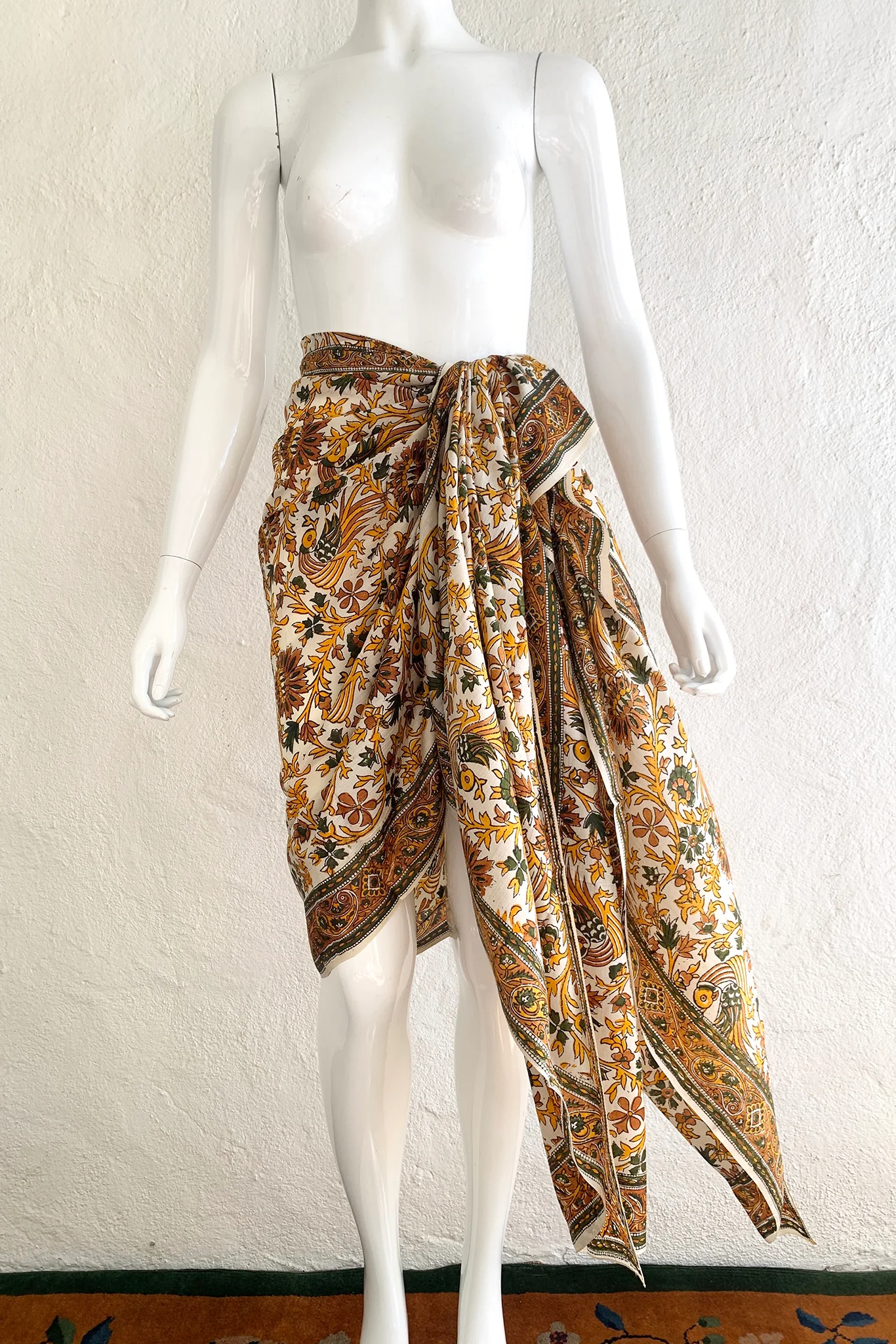 Oversized Handblocked Silk Shawl - Image 7