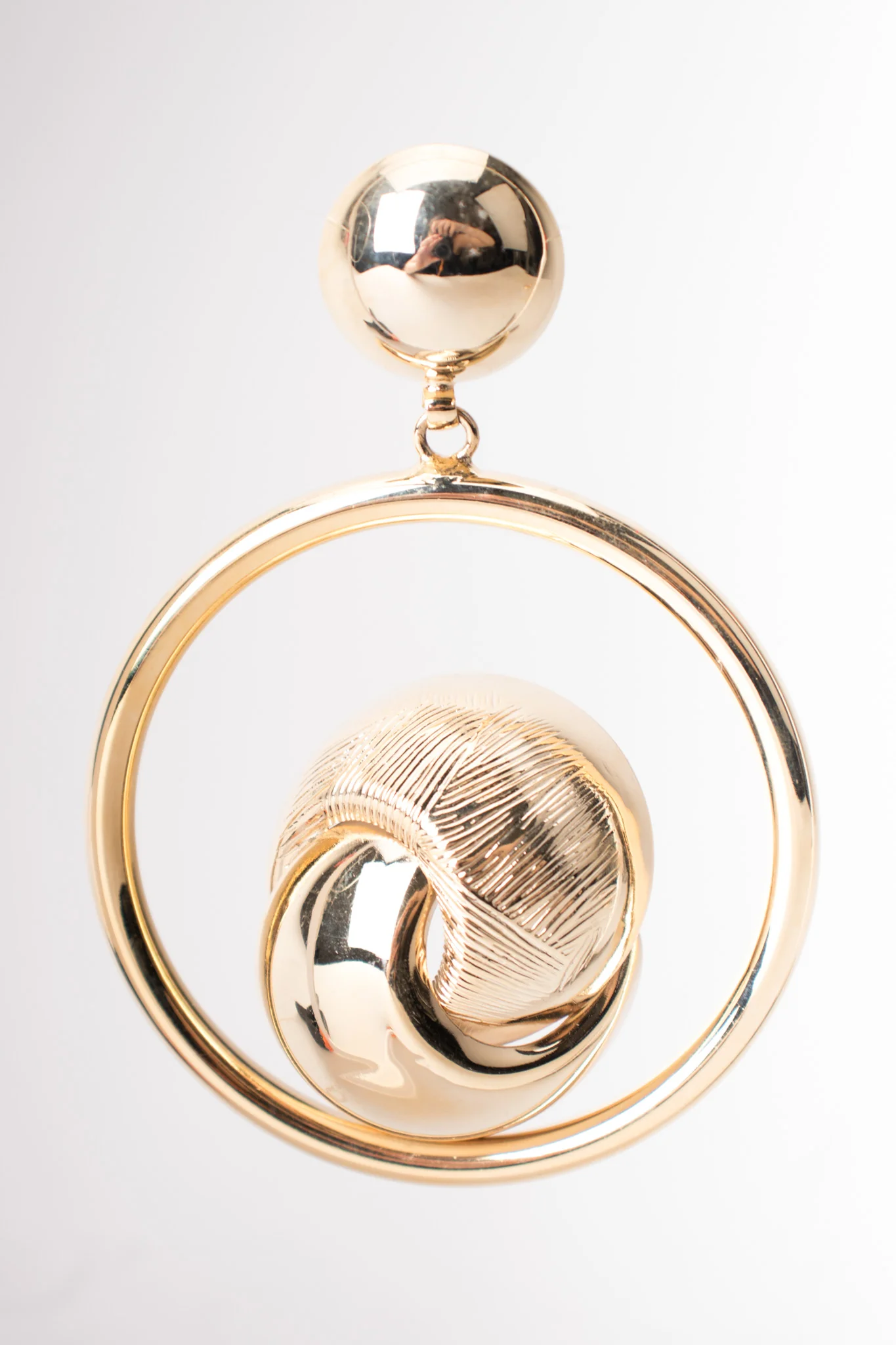 Oversized Knotted Hoop Earrings - Image 3